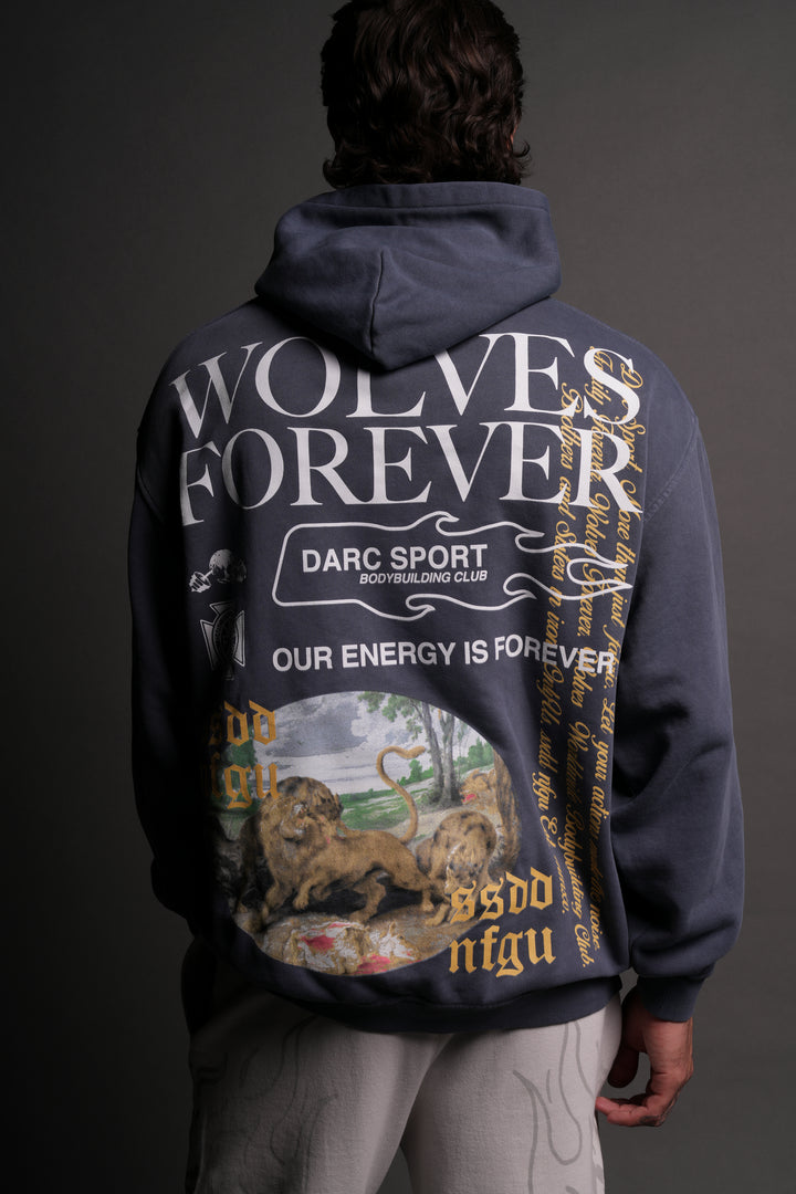 Three Wolves "Pierce" Hoodie in Darc Blue