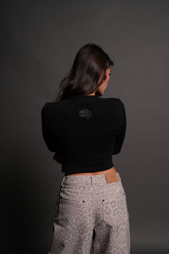 Surrounded by Thorns L/S "Baby" Tee in Black