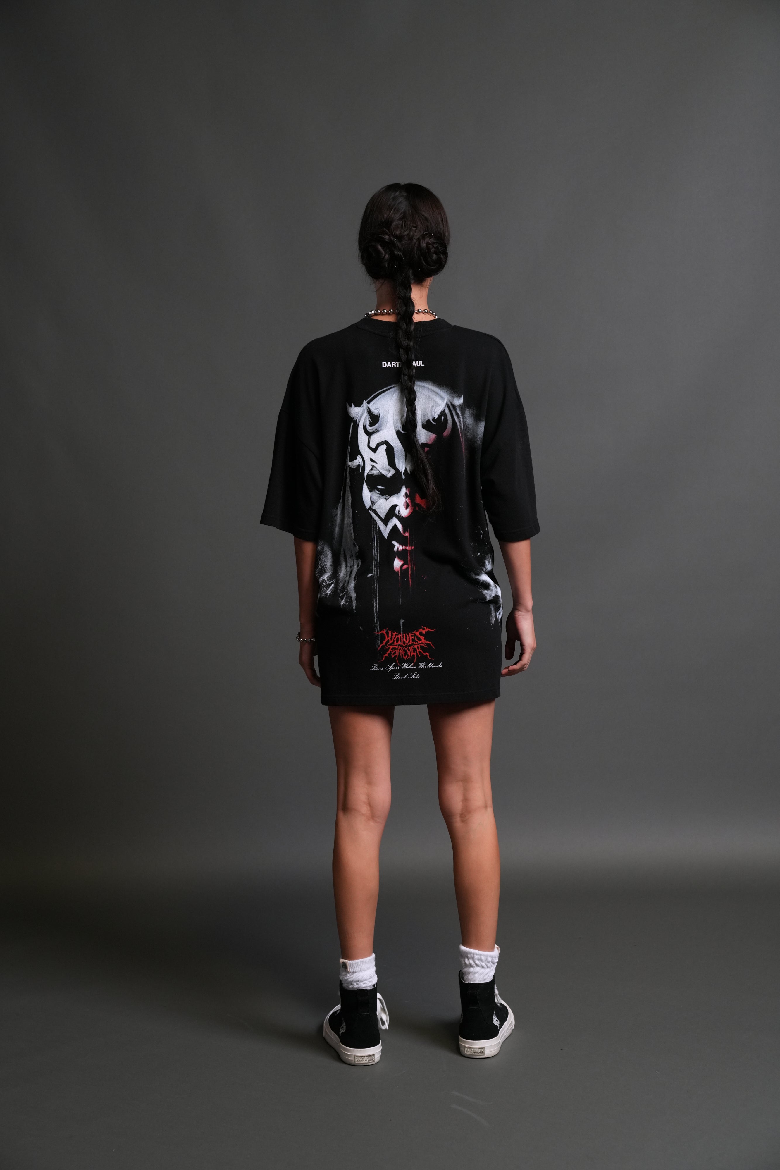Dark Rage "Side By Side" Series Premium Oversized Tee in Black