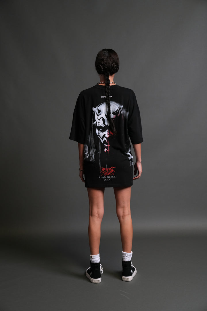 Dark Rage "Side By Side" Series Premium Oversized Tee in Black