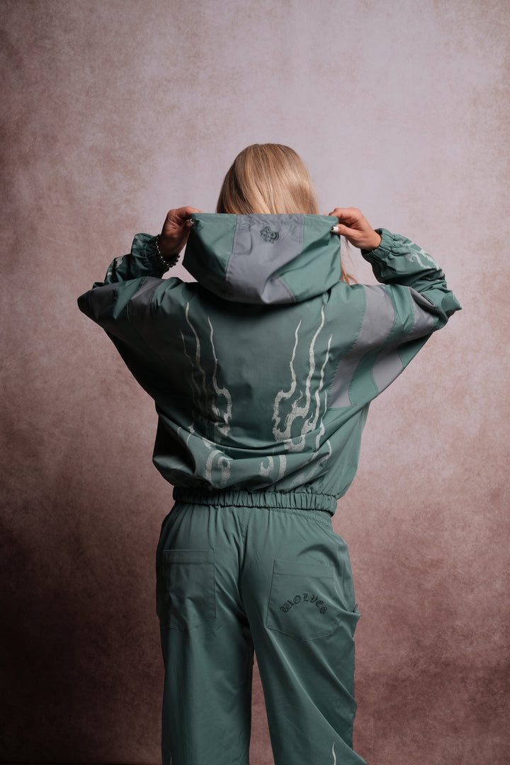 Darc Infernal Brolic Unisex Track Jacket in Norse Green