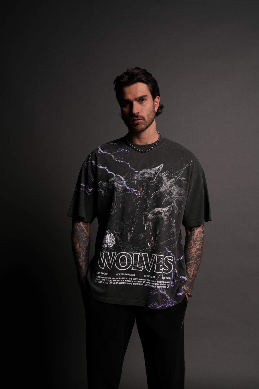 Cerberus V2 "Premium" Oversized Tee in Wolf Gray