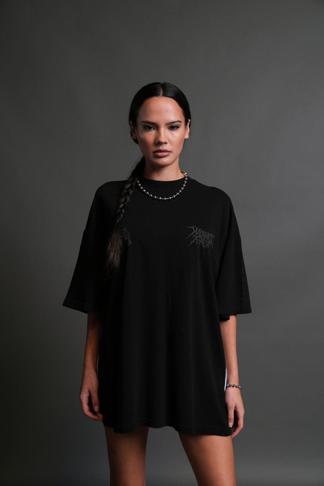 Dark Rage "Side By Side" Series Premium Oversized Tee in Black