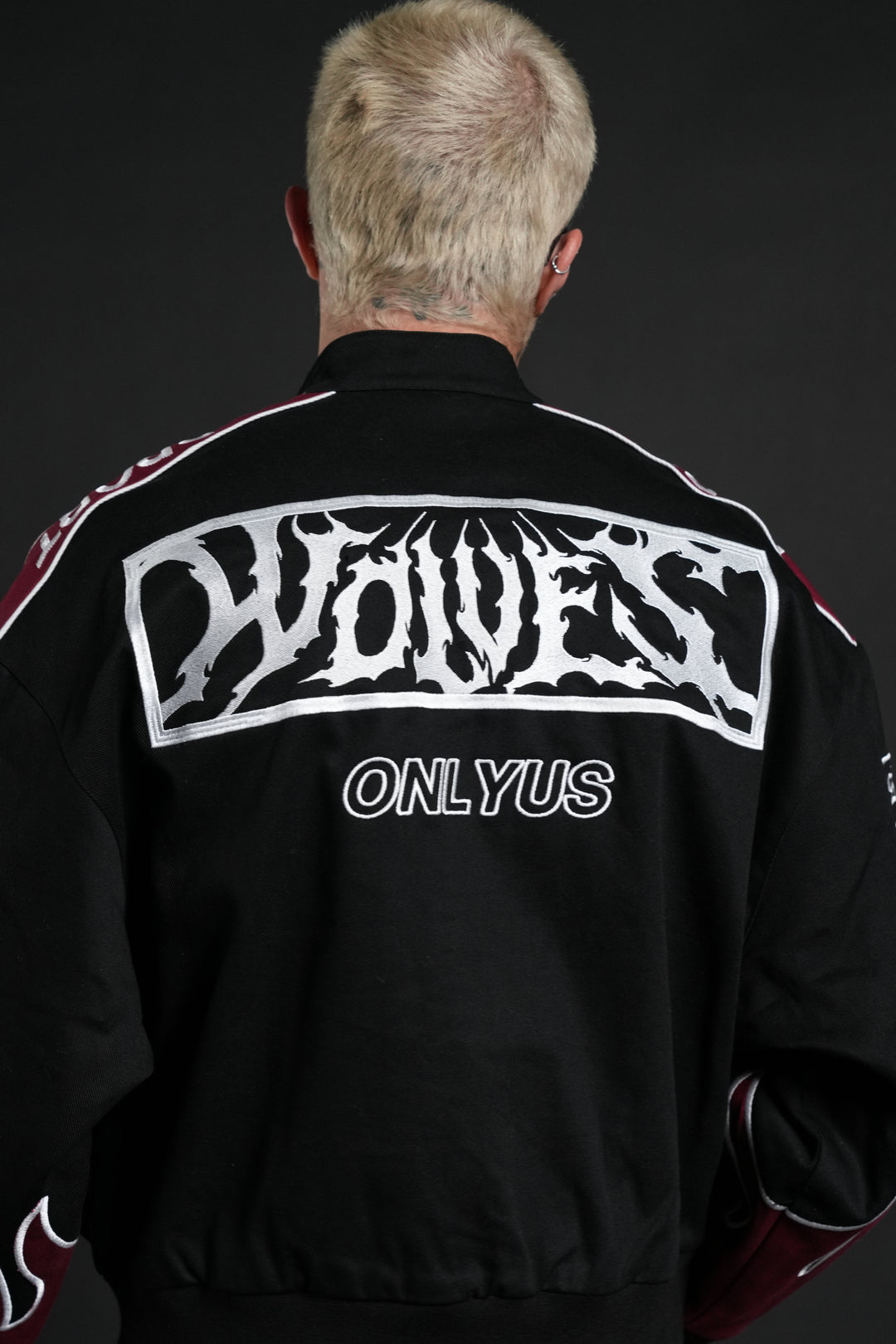 Ride The Fire V2 Gordon Racing Jacket in Black/Oxblood