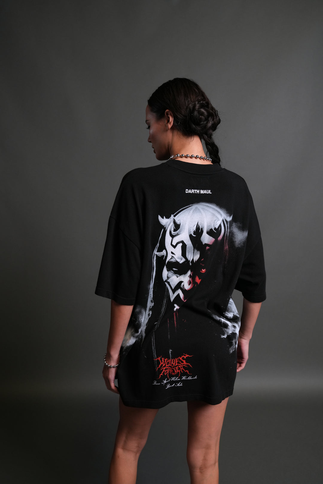 Dark Rage "Side By Side" Series Premium Oversized Tee in Black