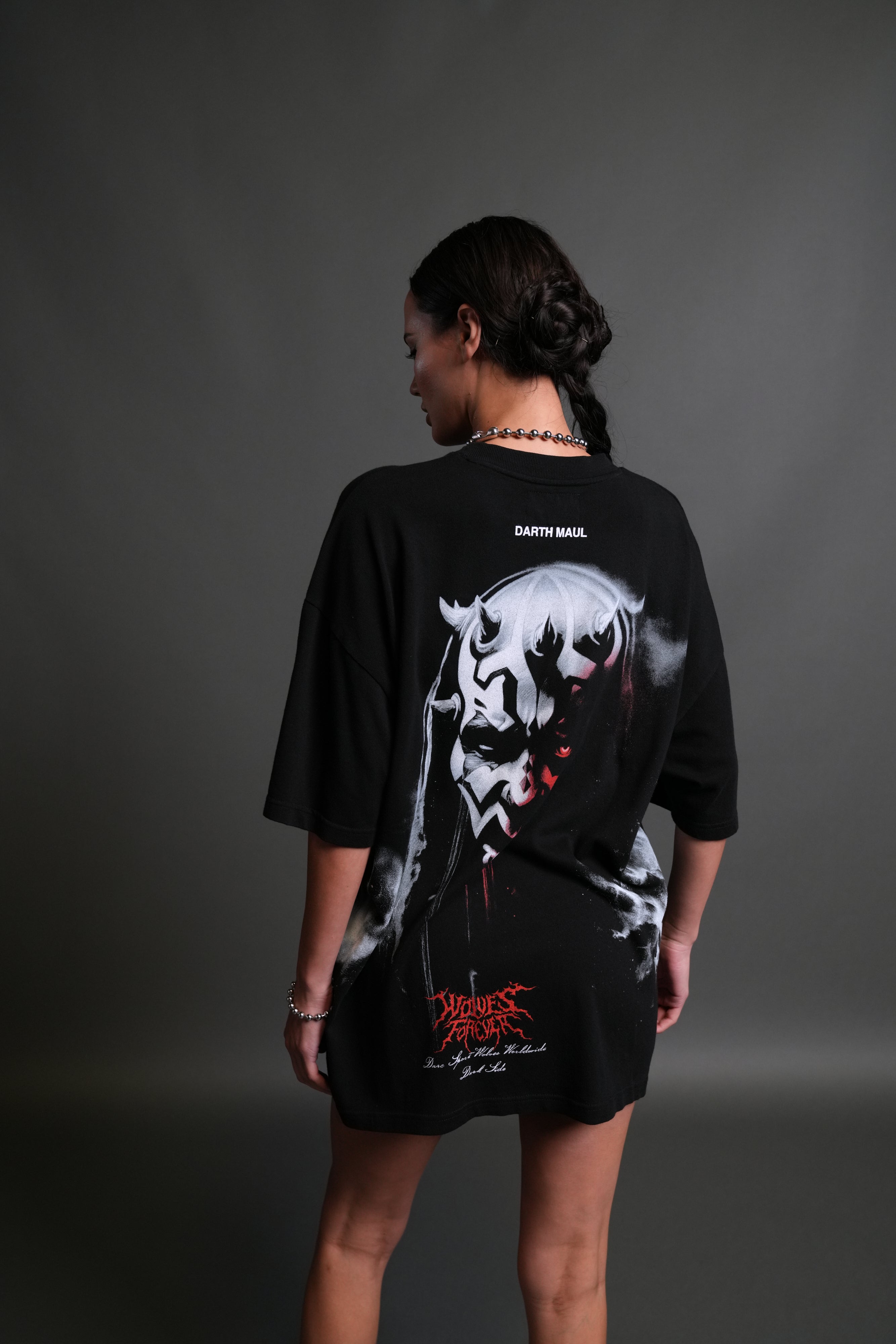 Dark Rage "Side By Side" Series Premium Oversized Tee in Black