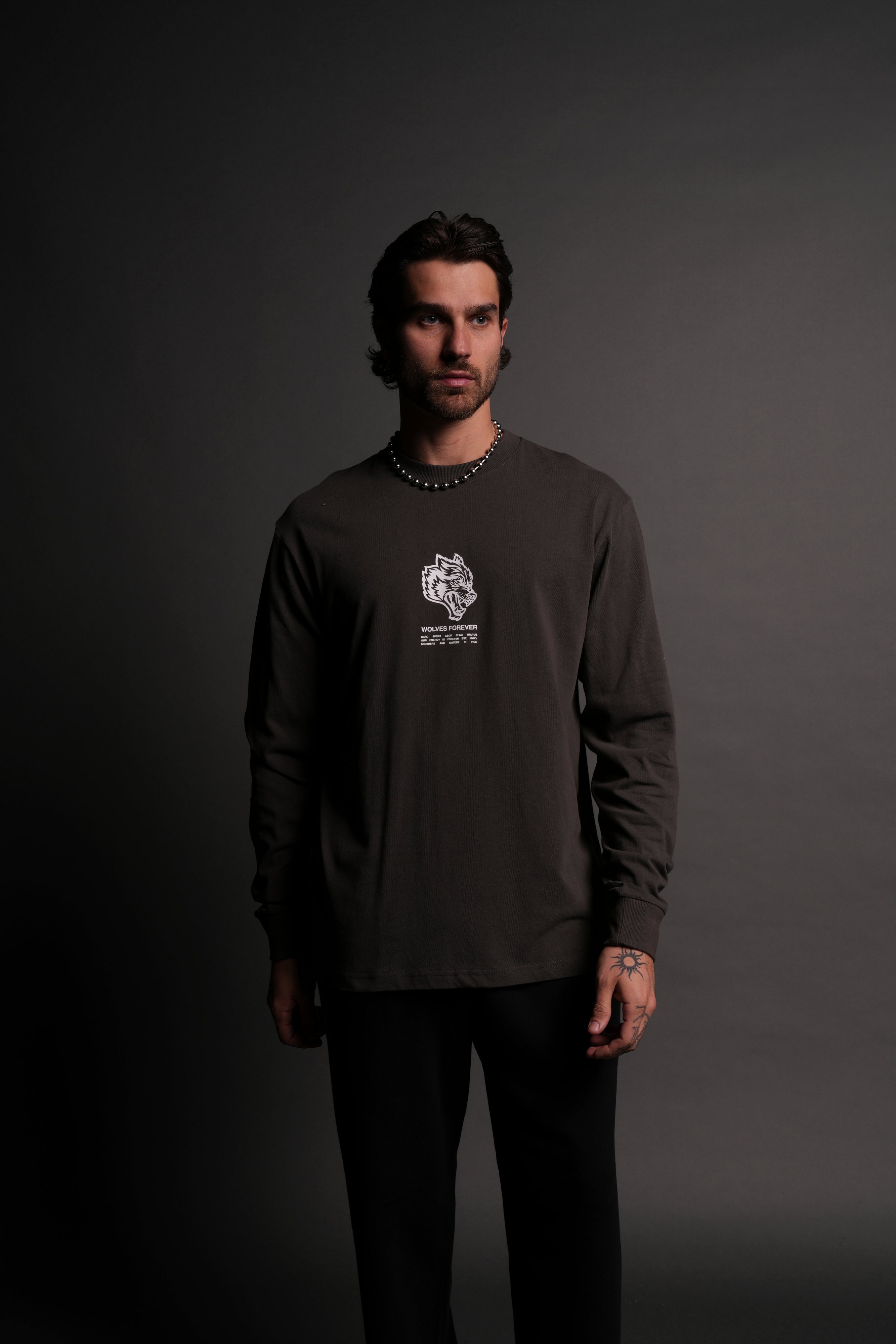 Wolves Have Your Back "Premium" L/S Tee in Wolf Gray