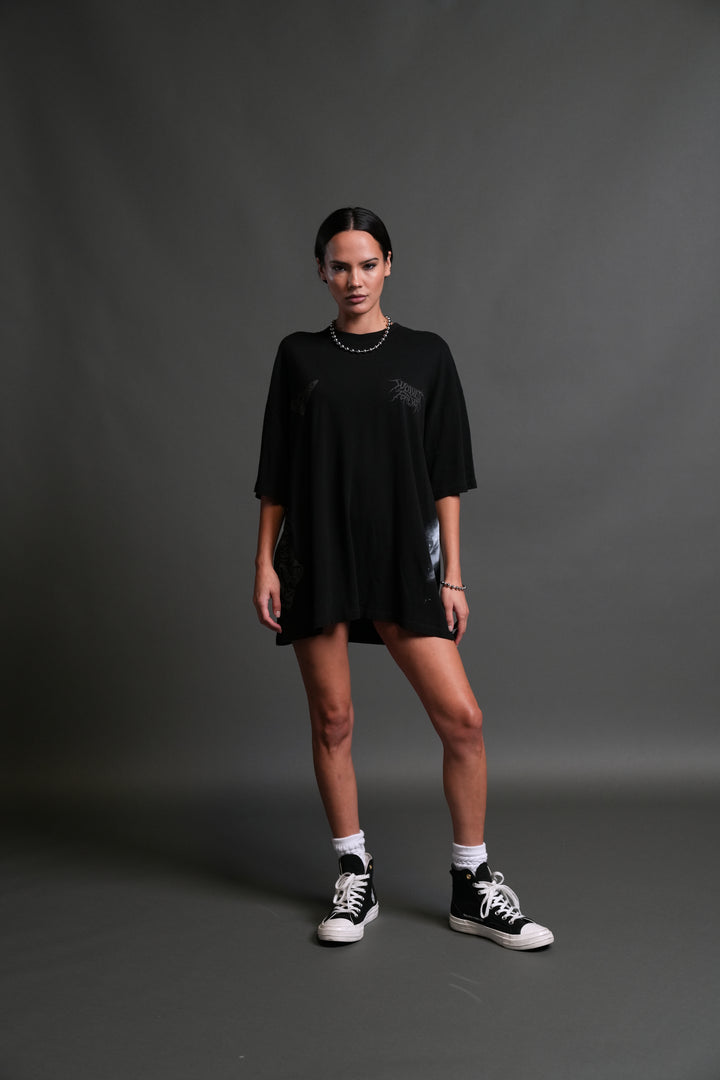 Dark Legacy "Side By Side" Series Premium Oversized Tee in Black