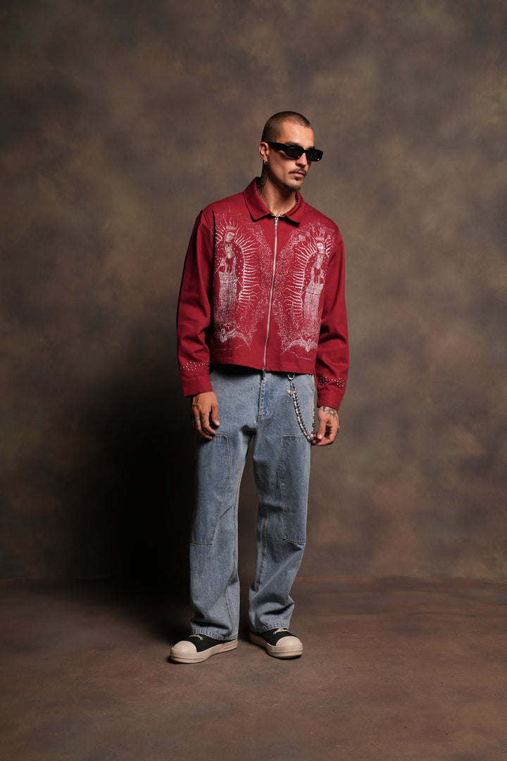 Nuestra Senora Ls Vince Shirt In Cherry Red