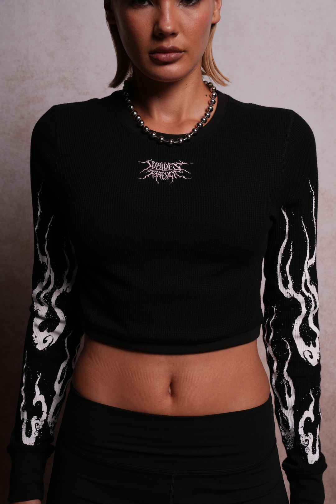 Darc Infernal Cropped Thermal L/S in Black