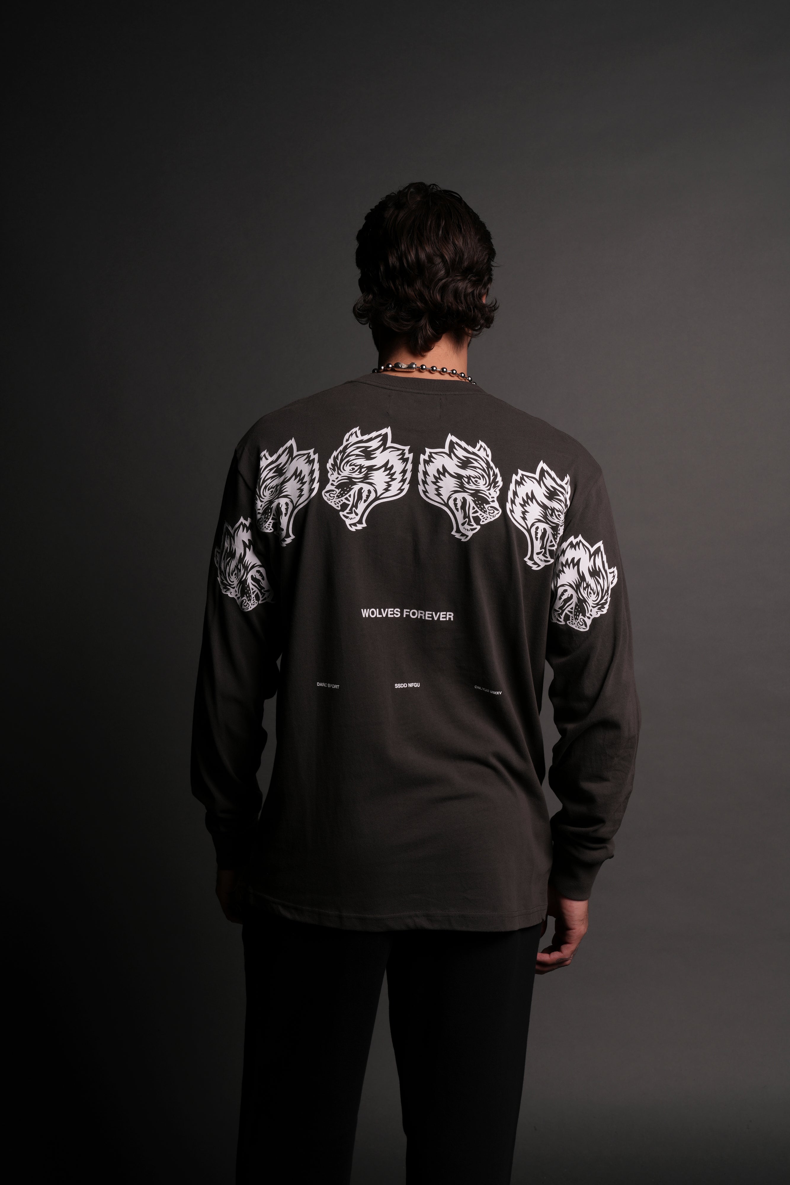 Wolves Have Your Back "Premium" L/S Tee in Wolf Gray