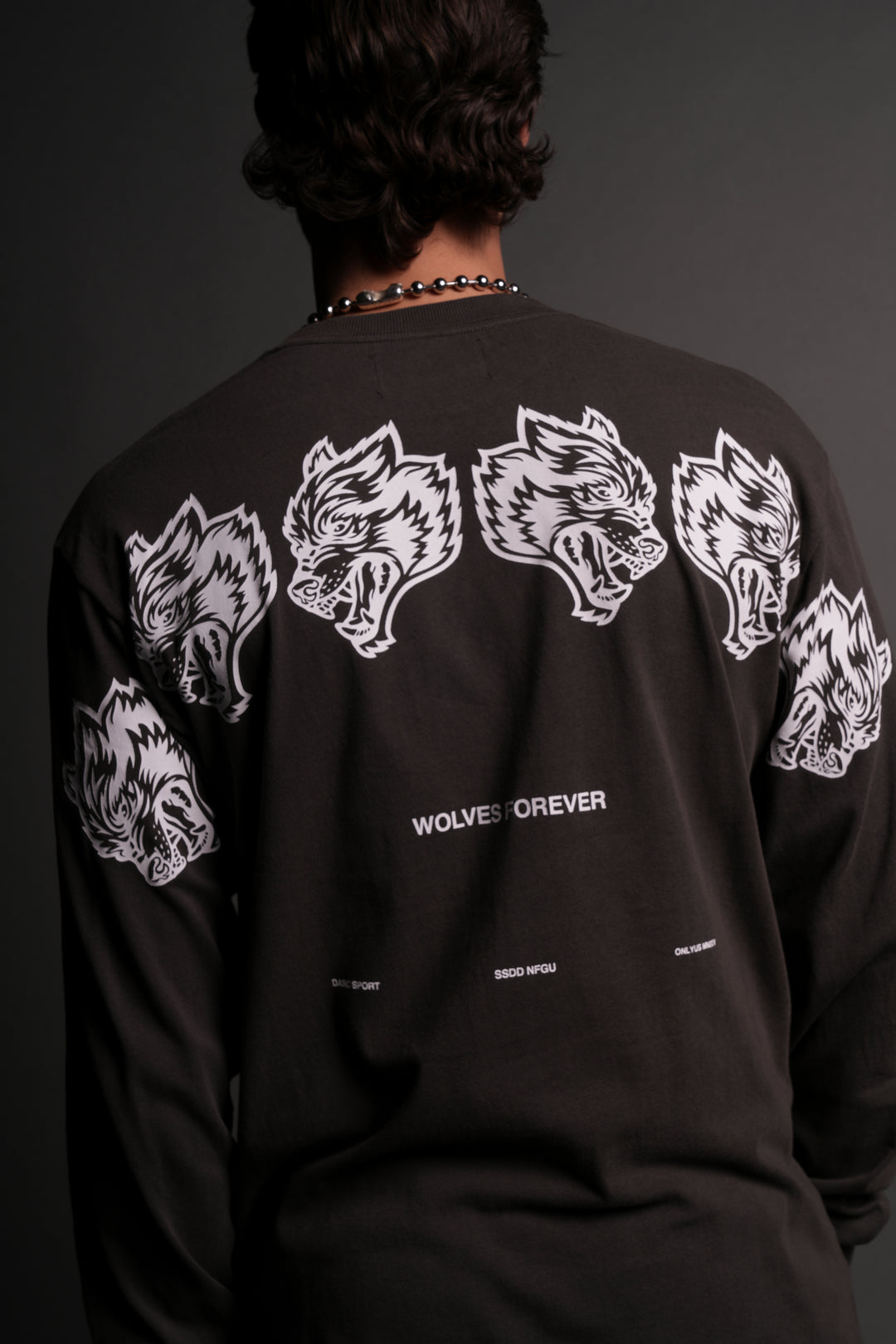 Wolves Have Your Back "Premium" L/S Tee in Wolf Gray