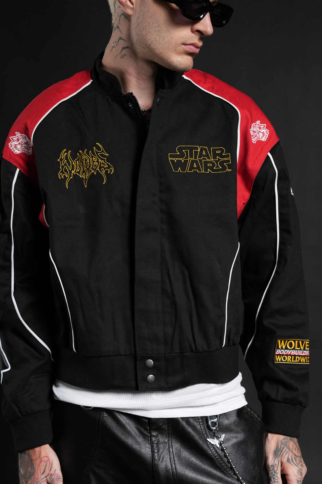You Underestimate My Power Grit Road Racing Jacket in Black/Red