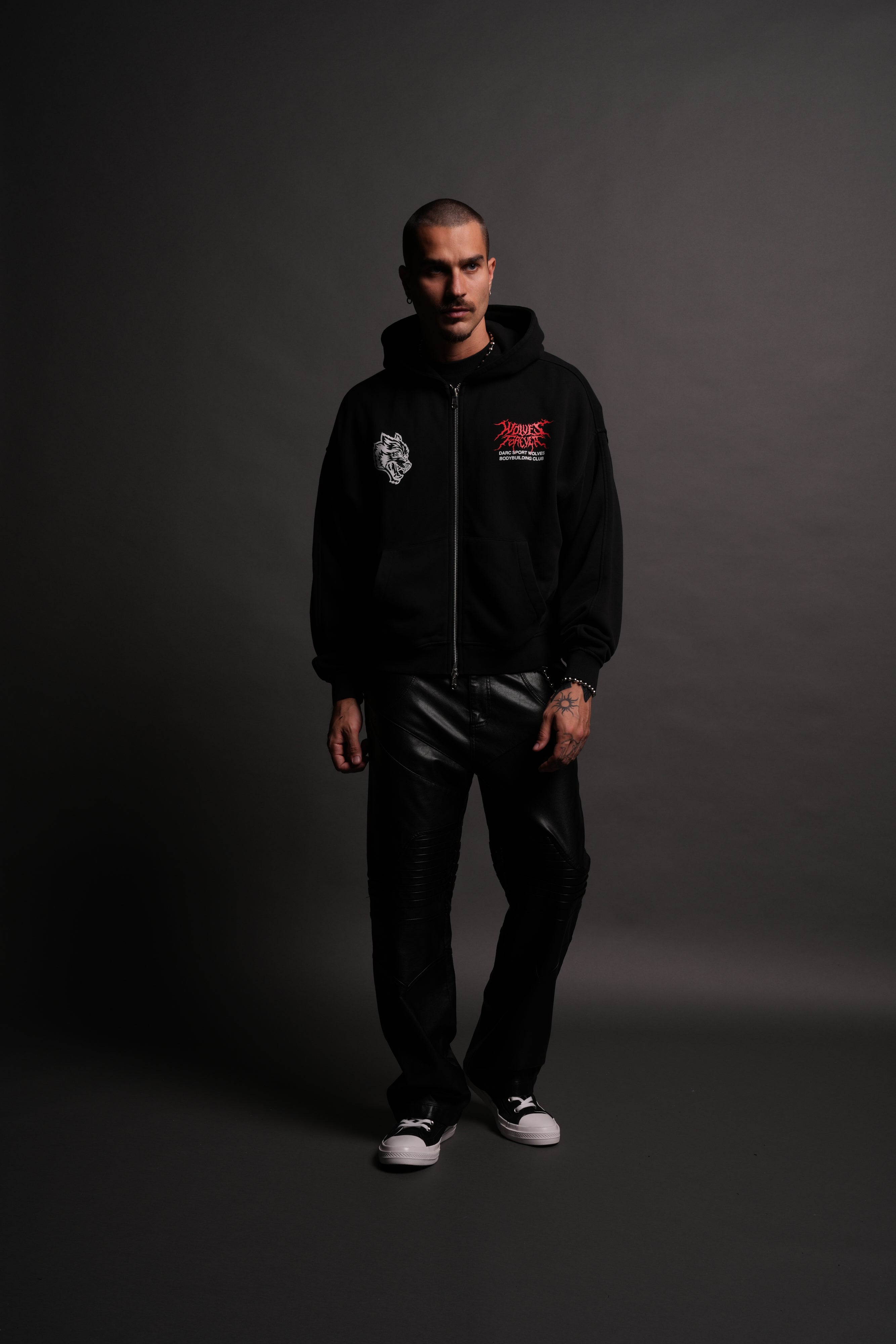 SSDD V2 Darco Double Zip Hoodie in Black