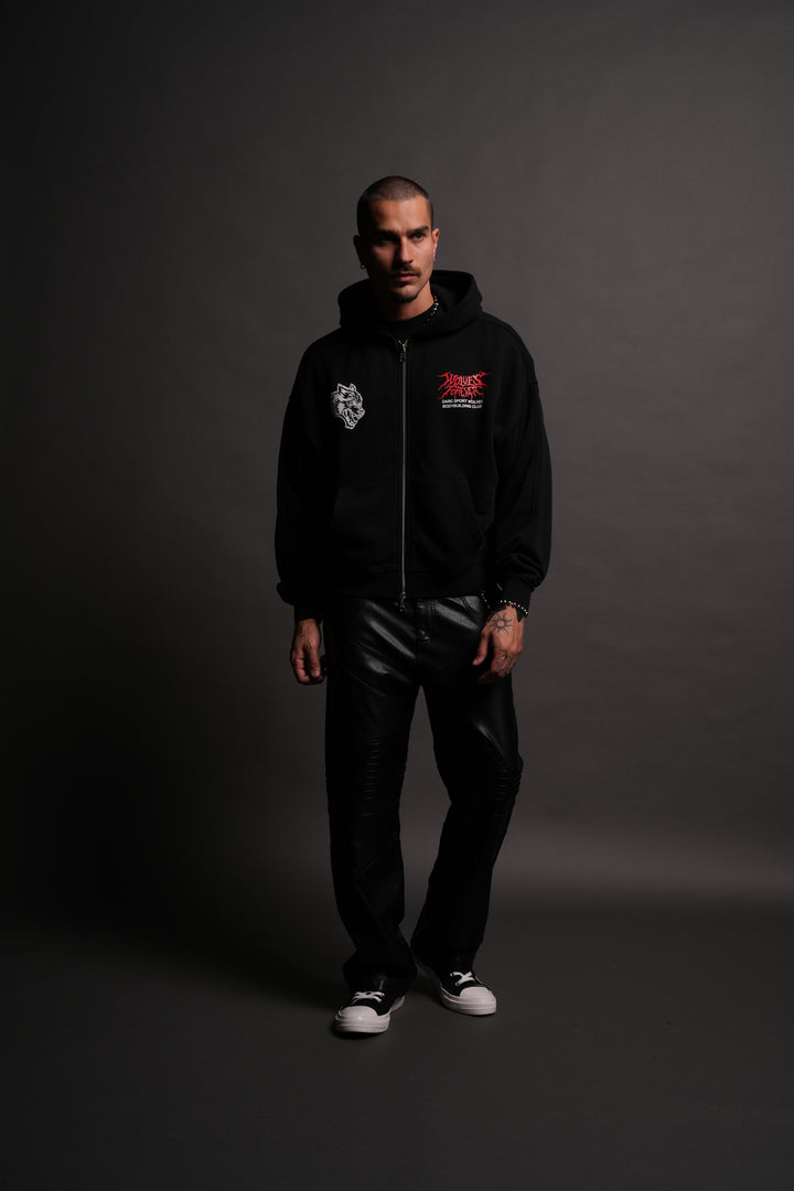 SSDD V2 Darco Double Zip Hoodie in Black