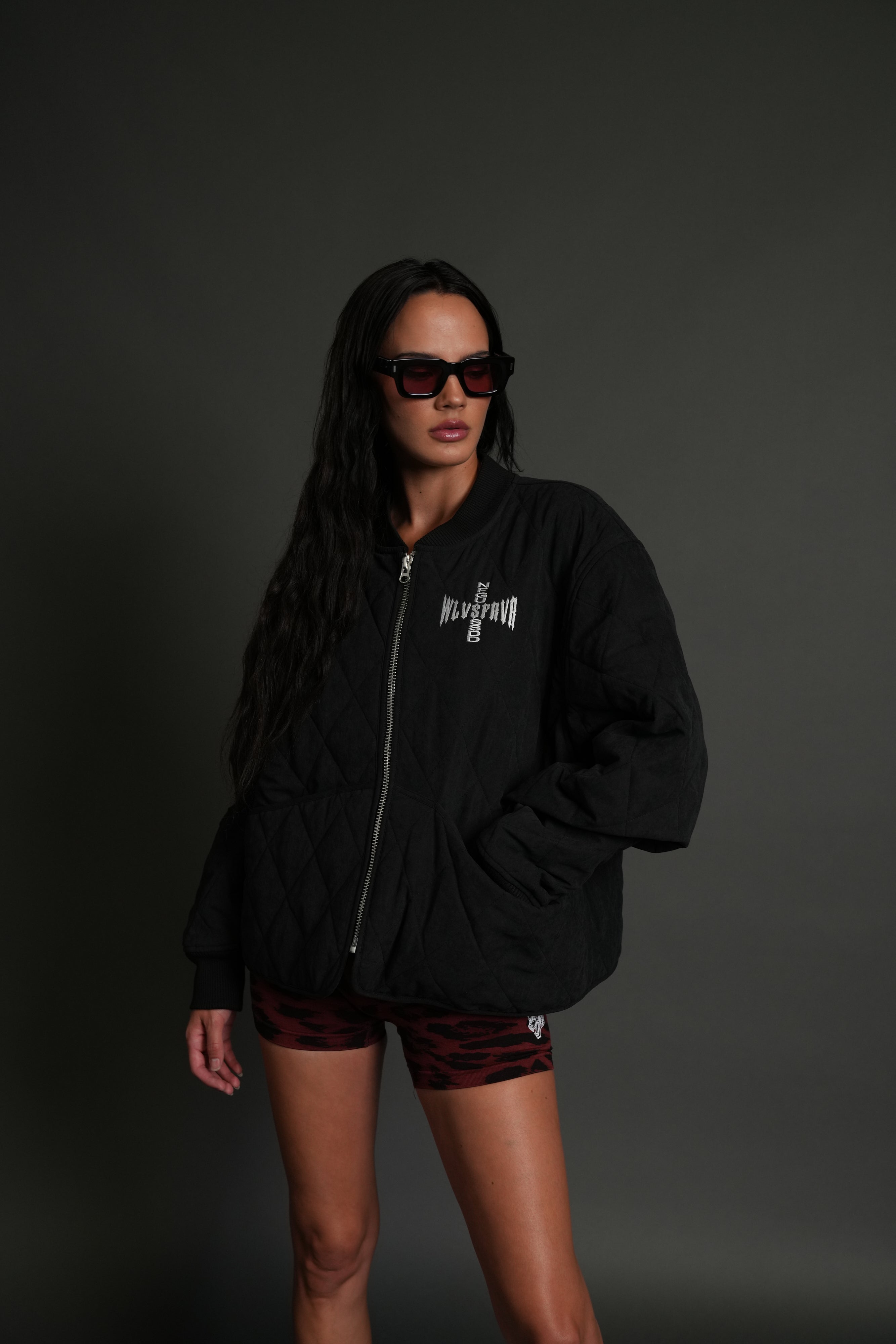Iron Code Wide Darco Quilted Jacket in Black