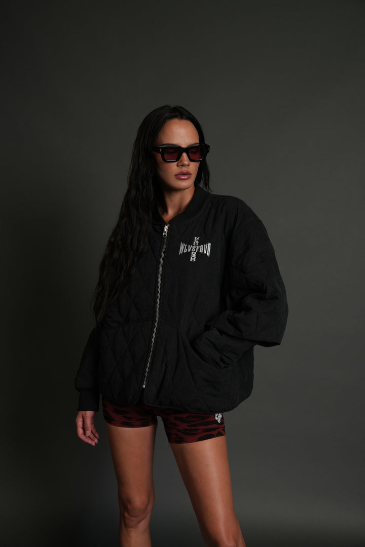 Iron Code Wide Darco Quilted Jacket in Black