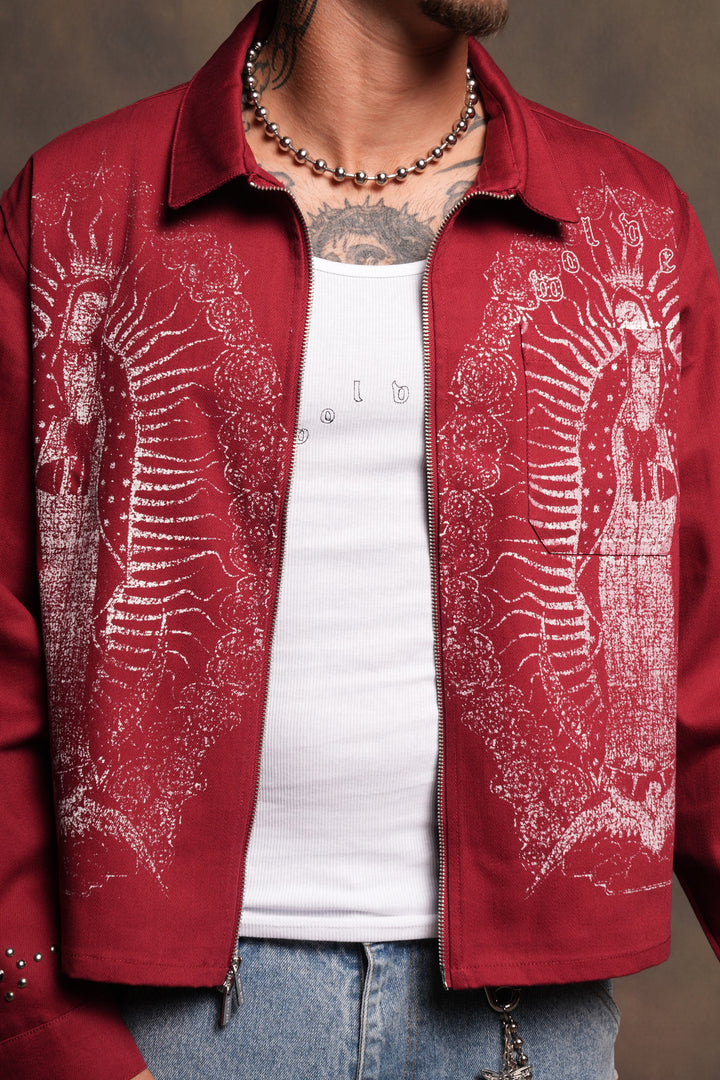 Nuestra Senora Ls Vince Shirt In Cherry Red