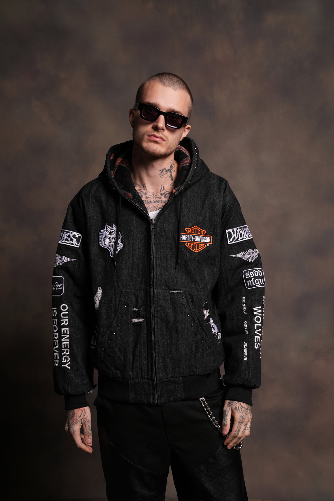 Brotherhood Unisex Cooper Bomber Jacket in Black