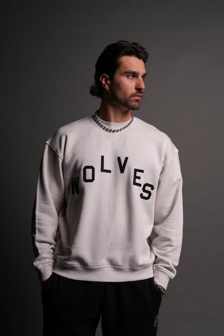 Wolves Pyramid London Crewneck in Stone