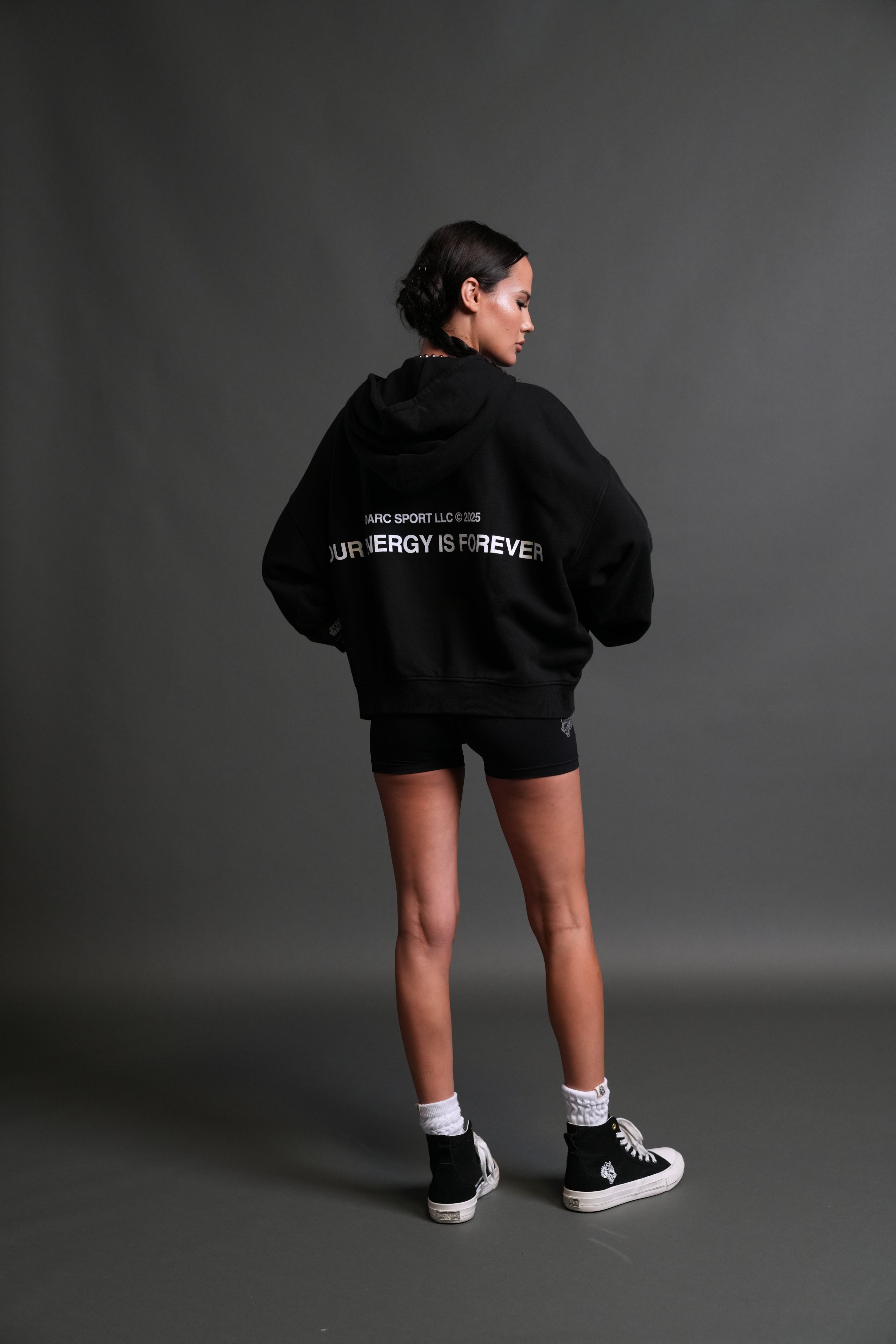 Crossed Paths Darco Double Zip Hoodie in Black