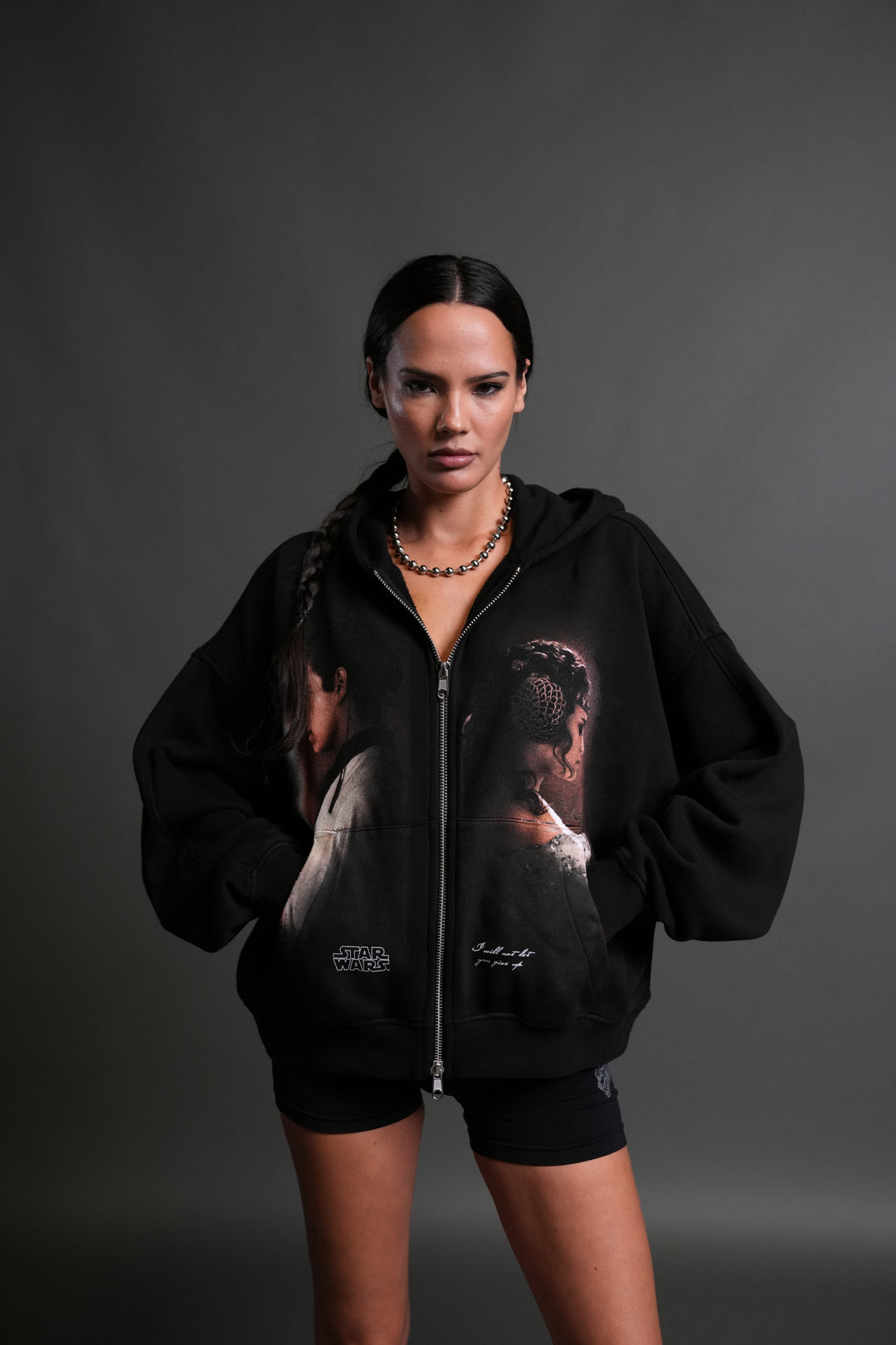 Crossed Paths Darco Double Zip Hoodie in Black