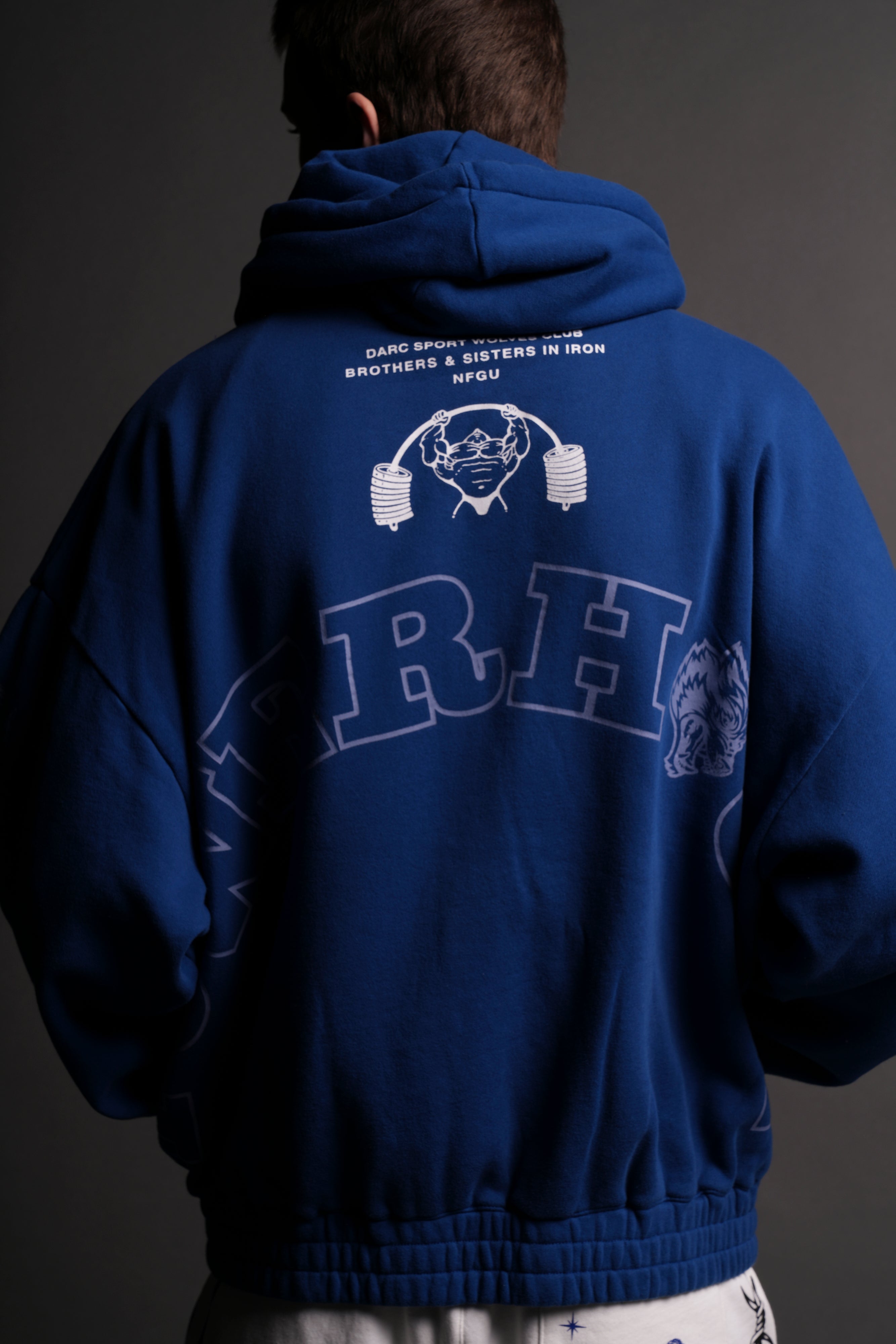 Powerhouse Forever "Chambers" Zip Hoodie in Darc Cobalt