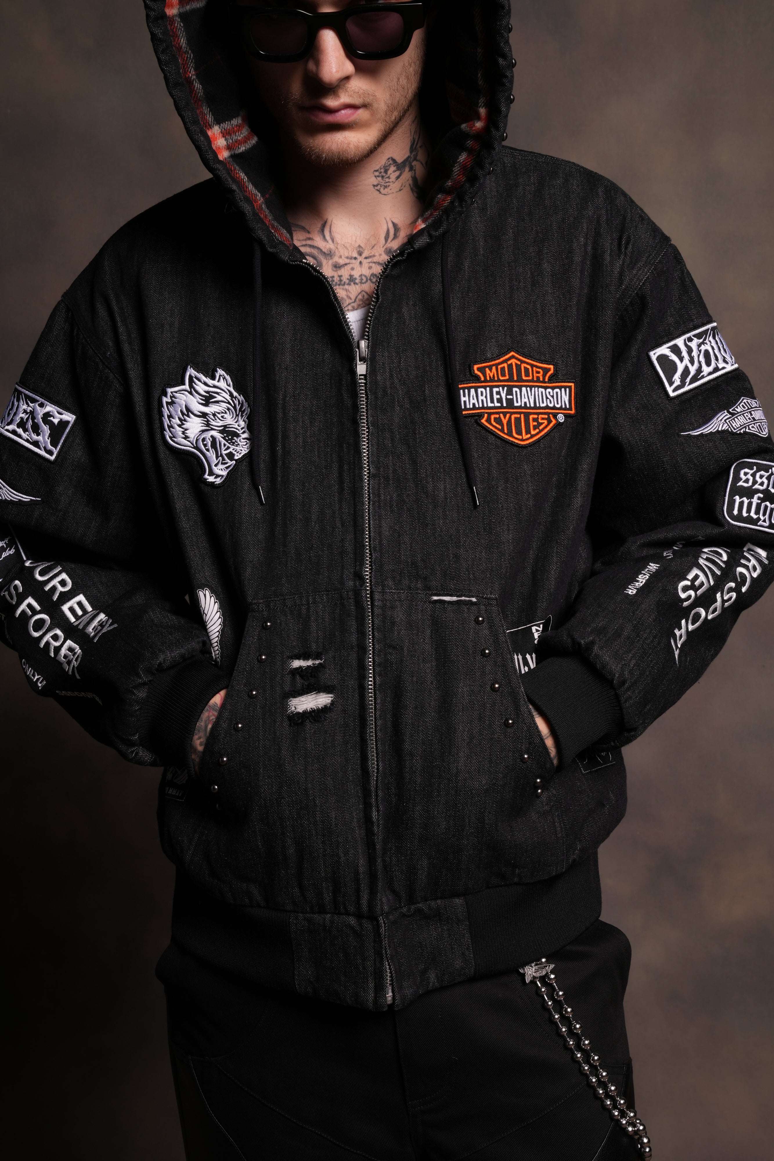 Brotherhood Unisex Cooper Bomber Jacket in Black