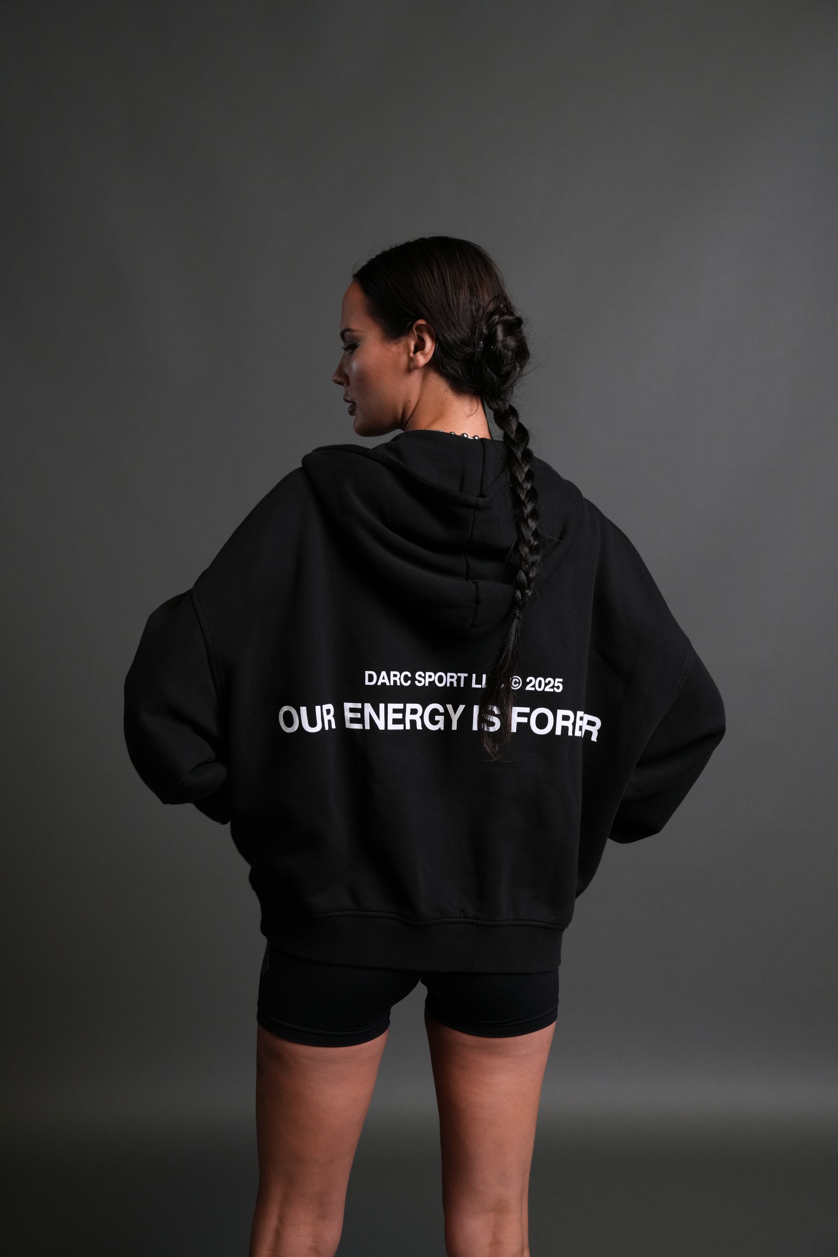 Crossed Paths Darco Double Zip Hoodie in Black