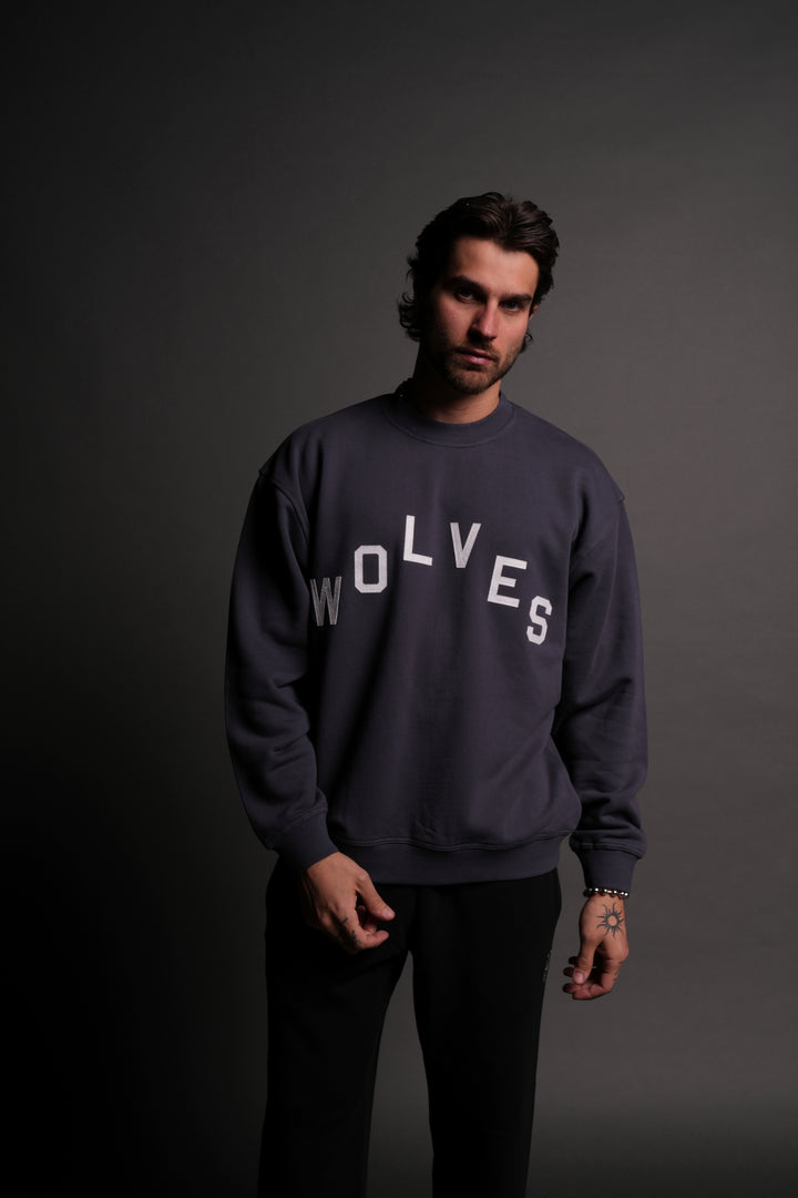 Wolves Pyramid London Crewneck in Midnight Blue