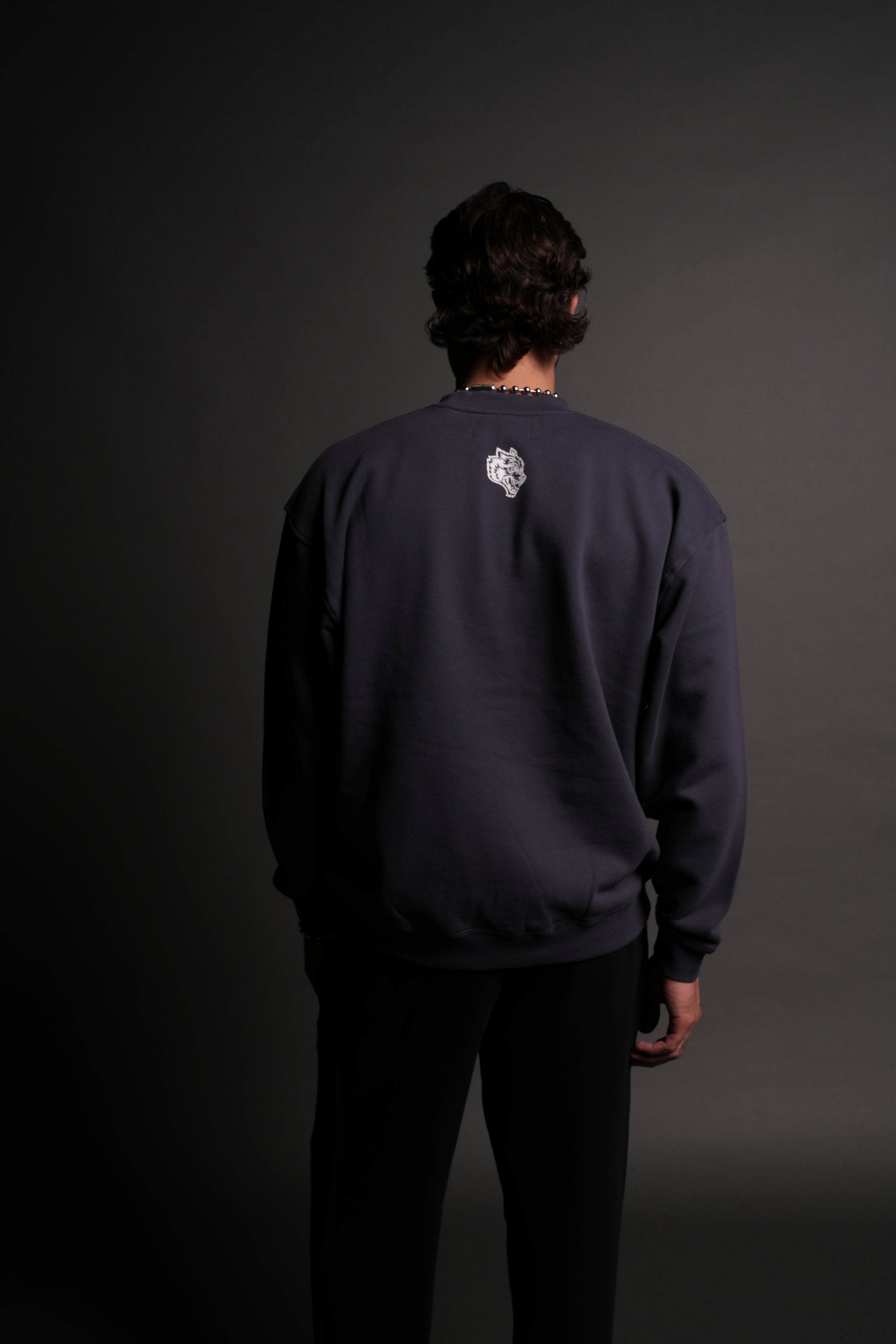 Wolves Pyramid London Crewneck in Midnight Blue