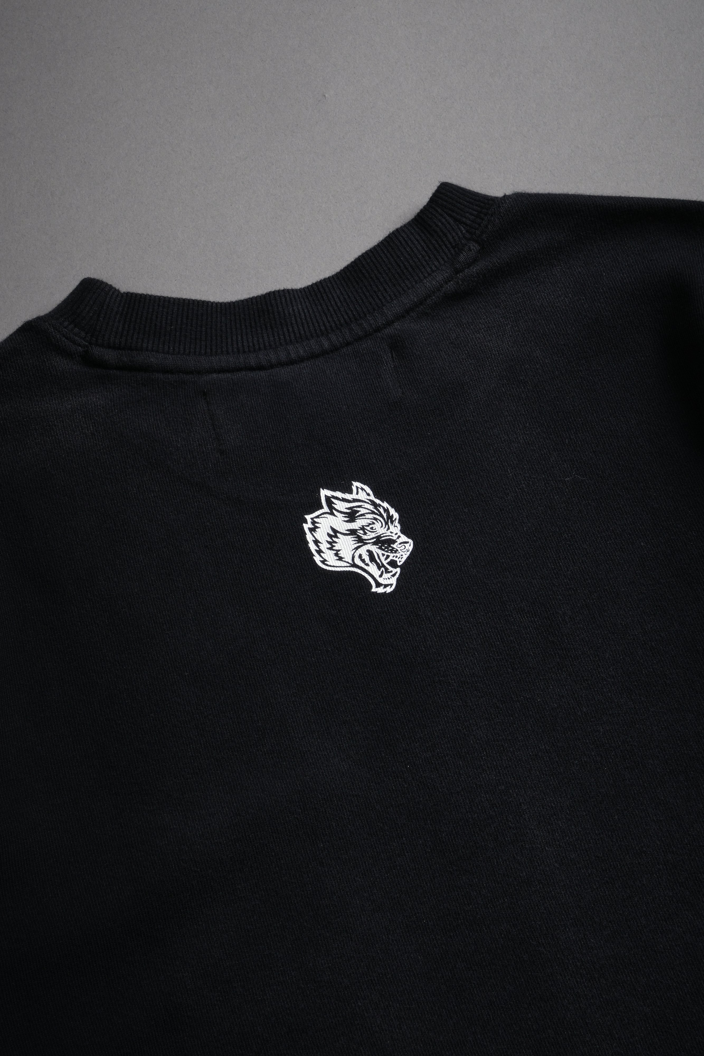 Our Script "Premium" (Cropped) Tee in Black Spine Sun Fade