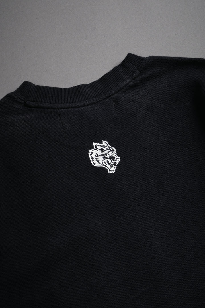 Our Script "Premium" (Cropped) Tee in Black Spine Sun Fade