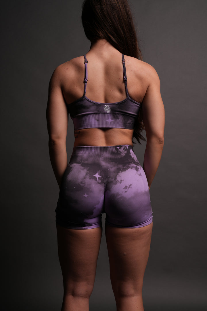 Wolves Gym V2 Everson Seamless "Training" Shorts in Purple Desert Night Sky