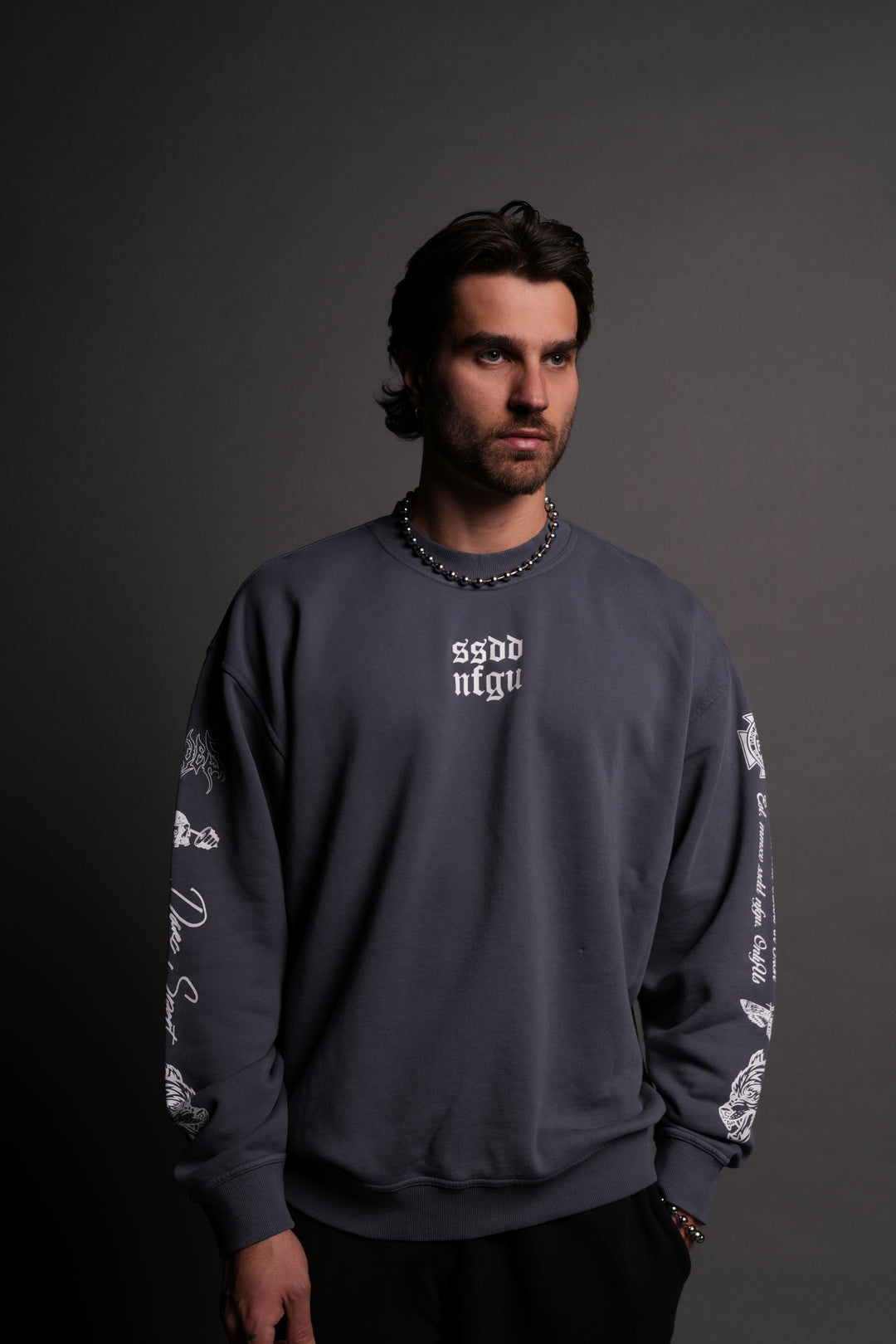 Always SSDD NFGU London Crewneck in Darc Blue