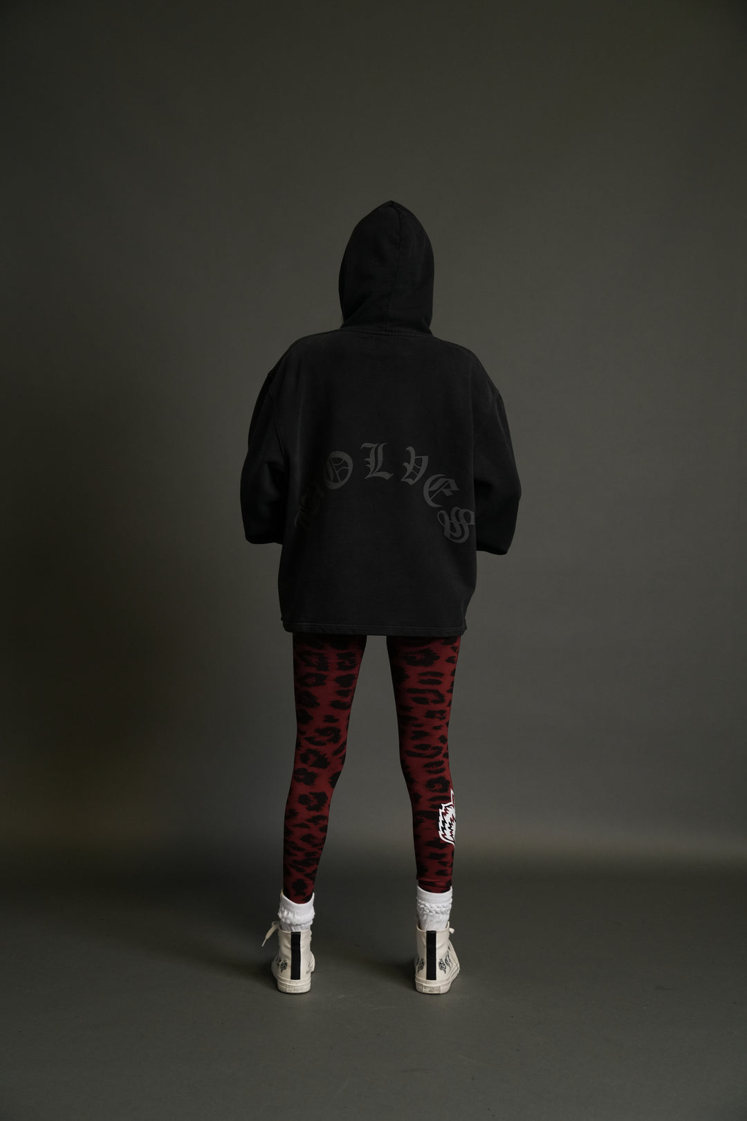 Phantom Night Chopper "Moaty" Hoodie in Black Drift Wash