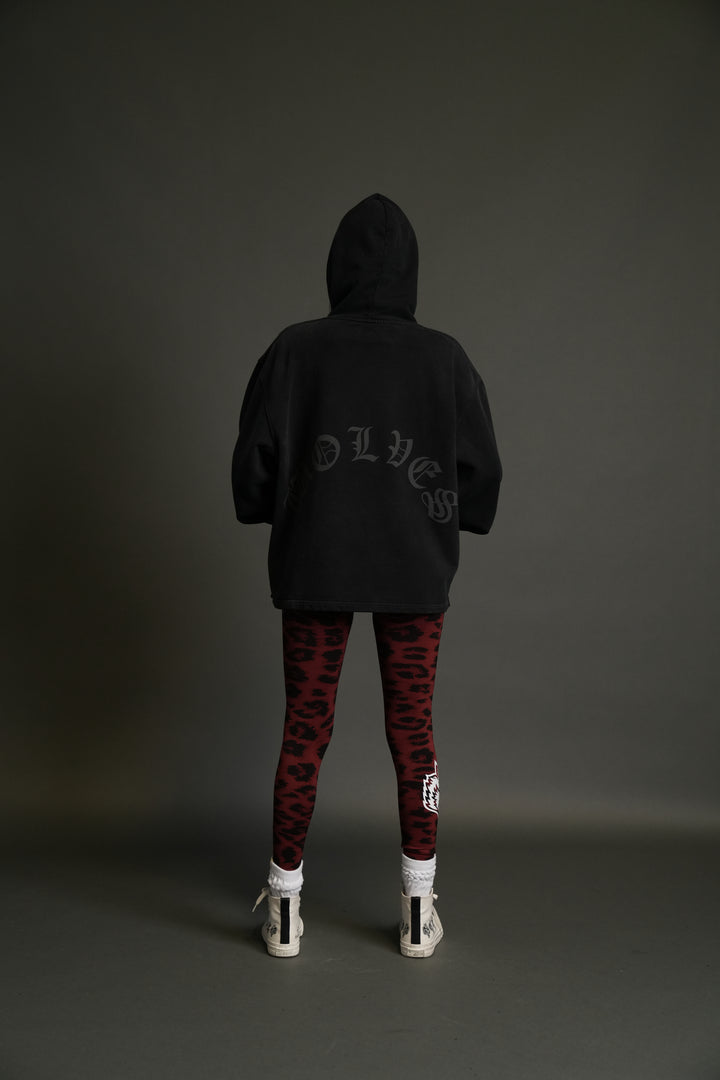 Phantom Night Chopper "Moaty" Hoodie in Black Drift Wash