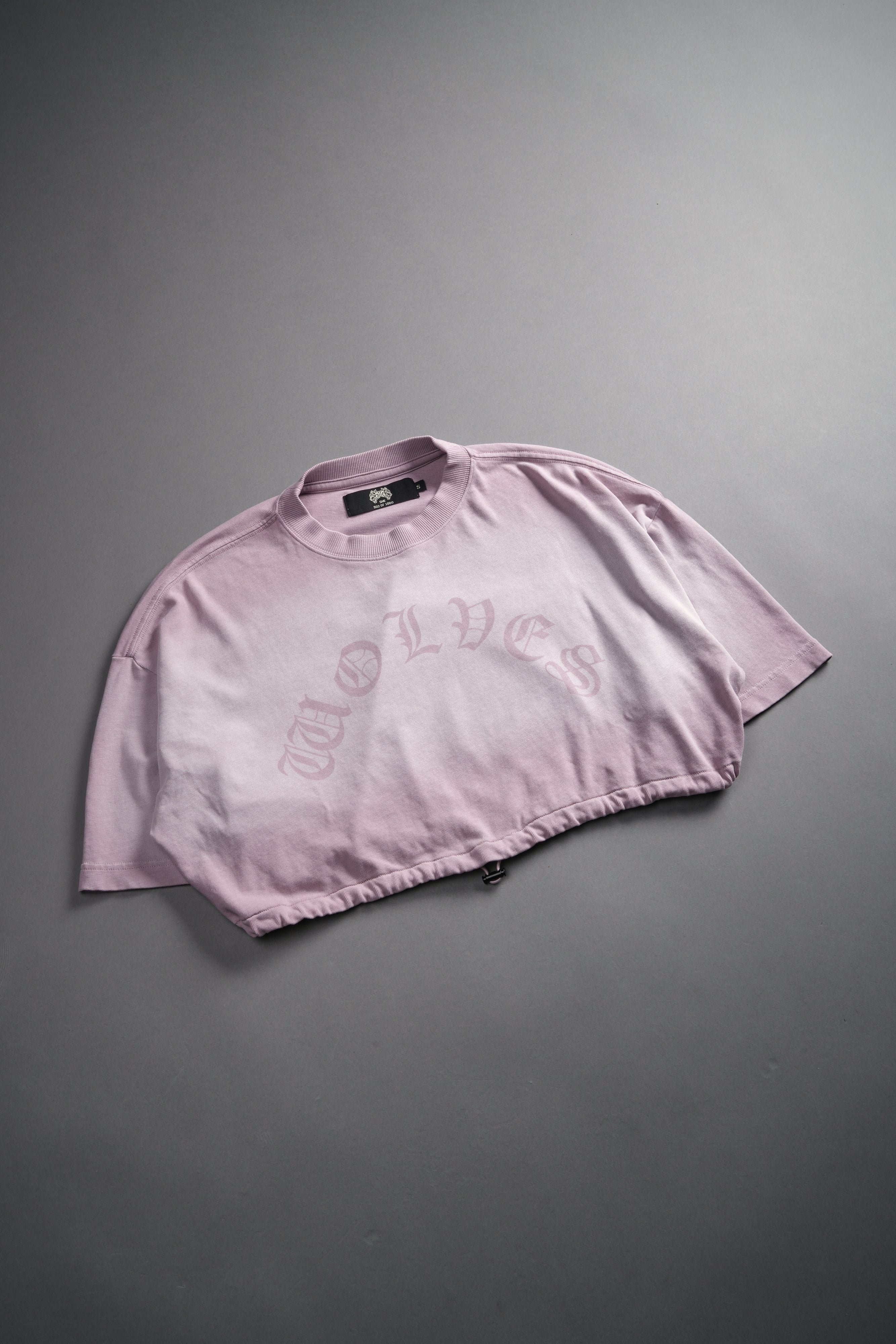 Chopper Bungee Cropped Tee in Purple Smoke Horizon Sun Fade