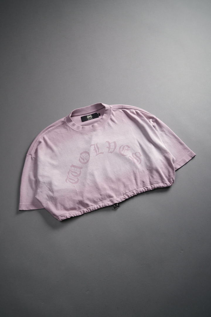 Chopper Bungee Cropped Tee in Purple Smoke Horizon Sun Fade