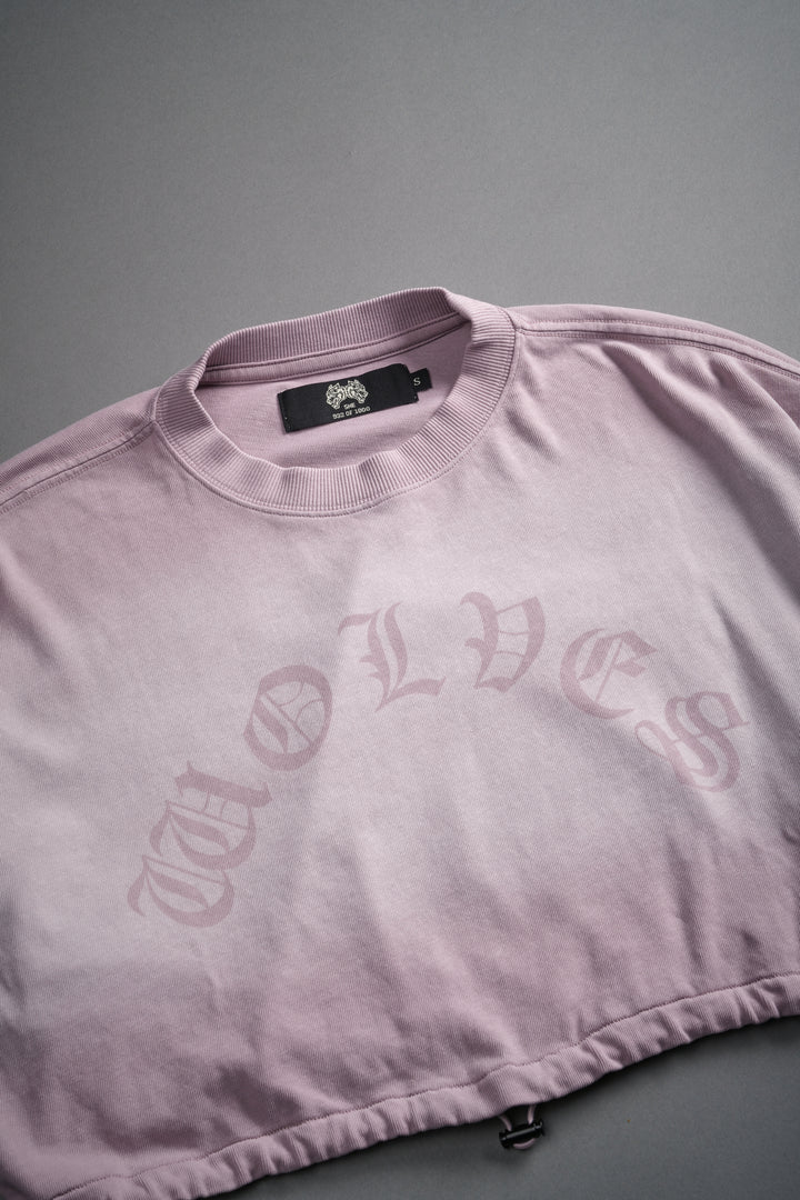 Chopper Bungee Cropped Tee in Purple Smoke Horizon Sun Fade