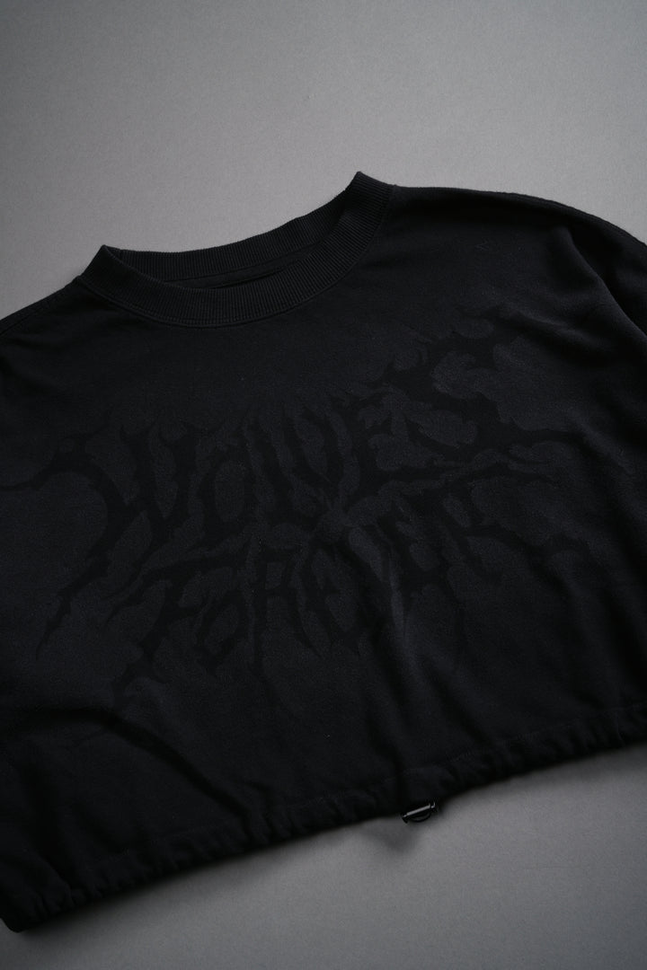 Forged From Iron Bungee Cropped Tee in Black Horizon Sun Fade