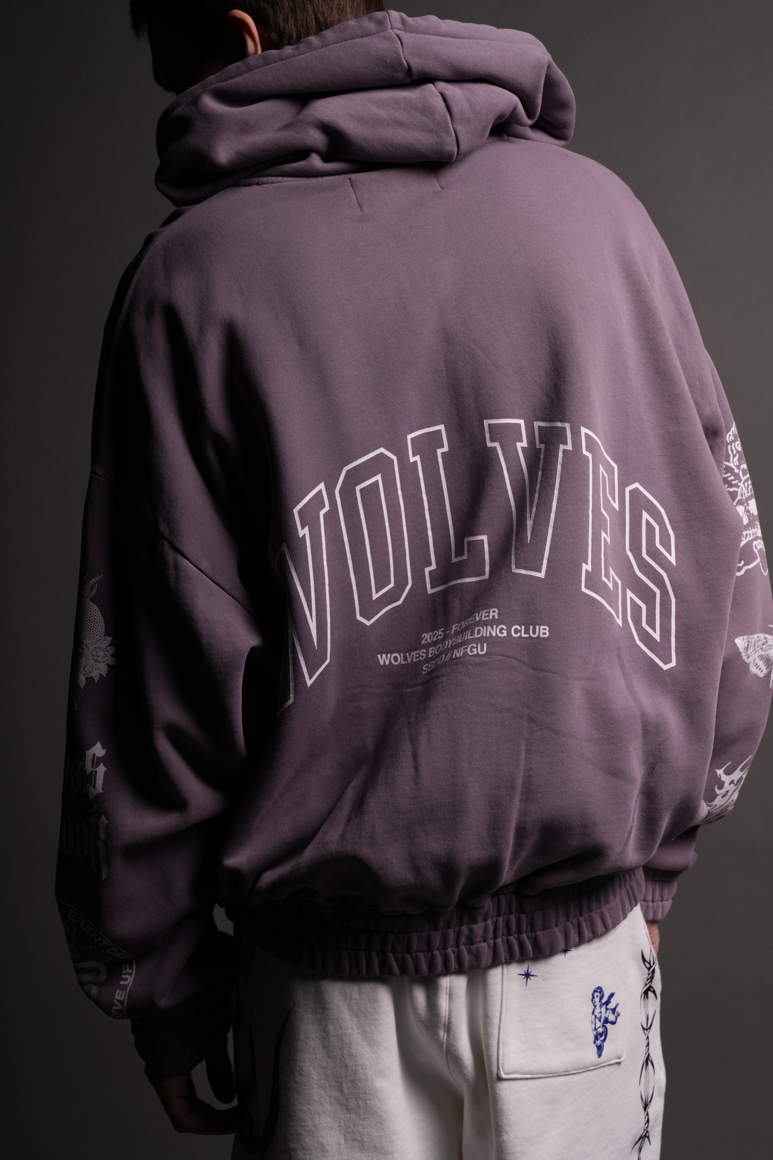 On Our Sleeve "Chambers" Zip Hoodie in Plum