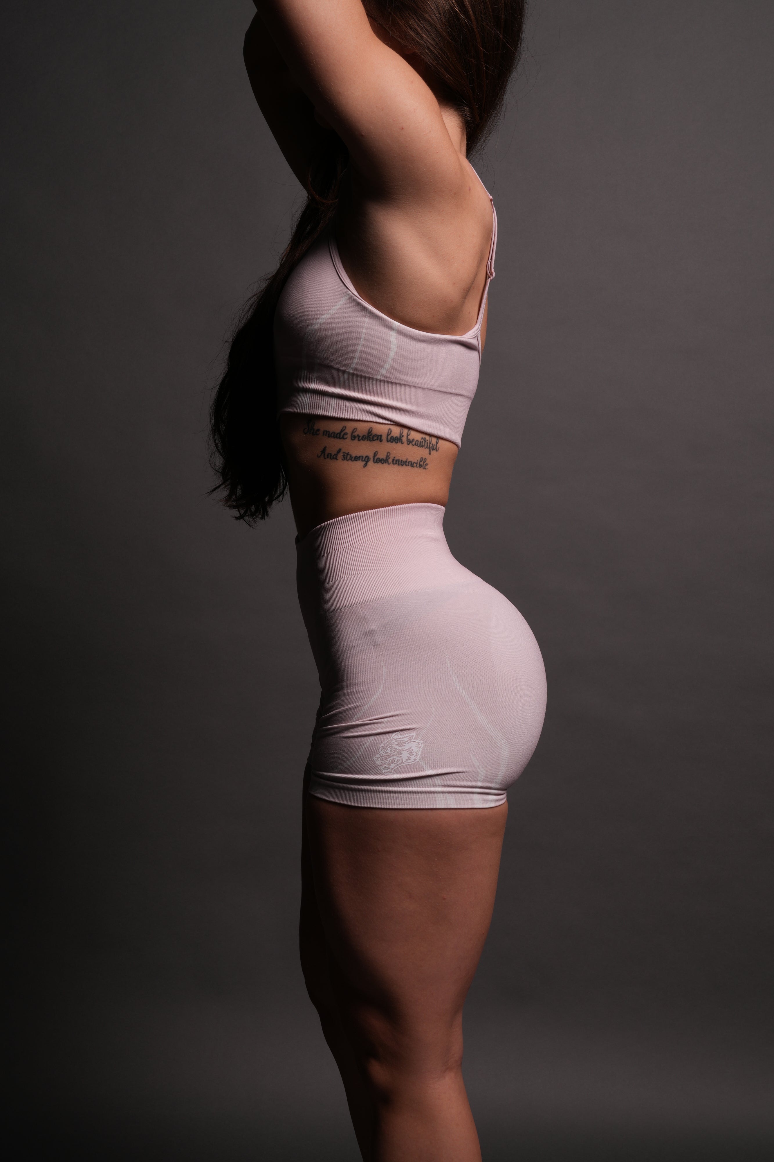 Iron Flames Everson Seamless "Training" Shorts in Blush Pink