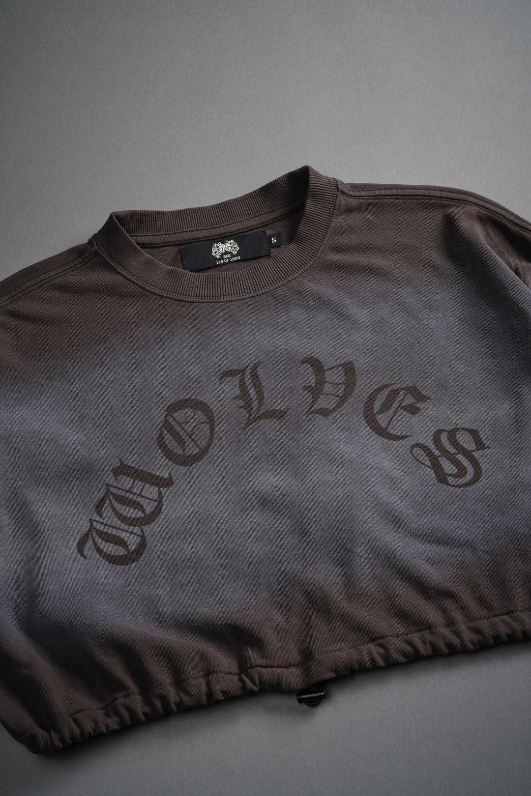 Chopper Bungee Cropped Tee in Darc Brown Horizon Sun Fade