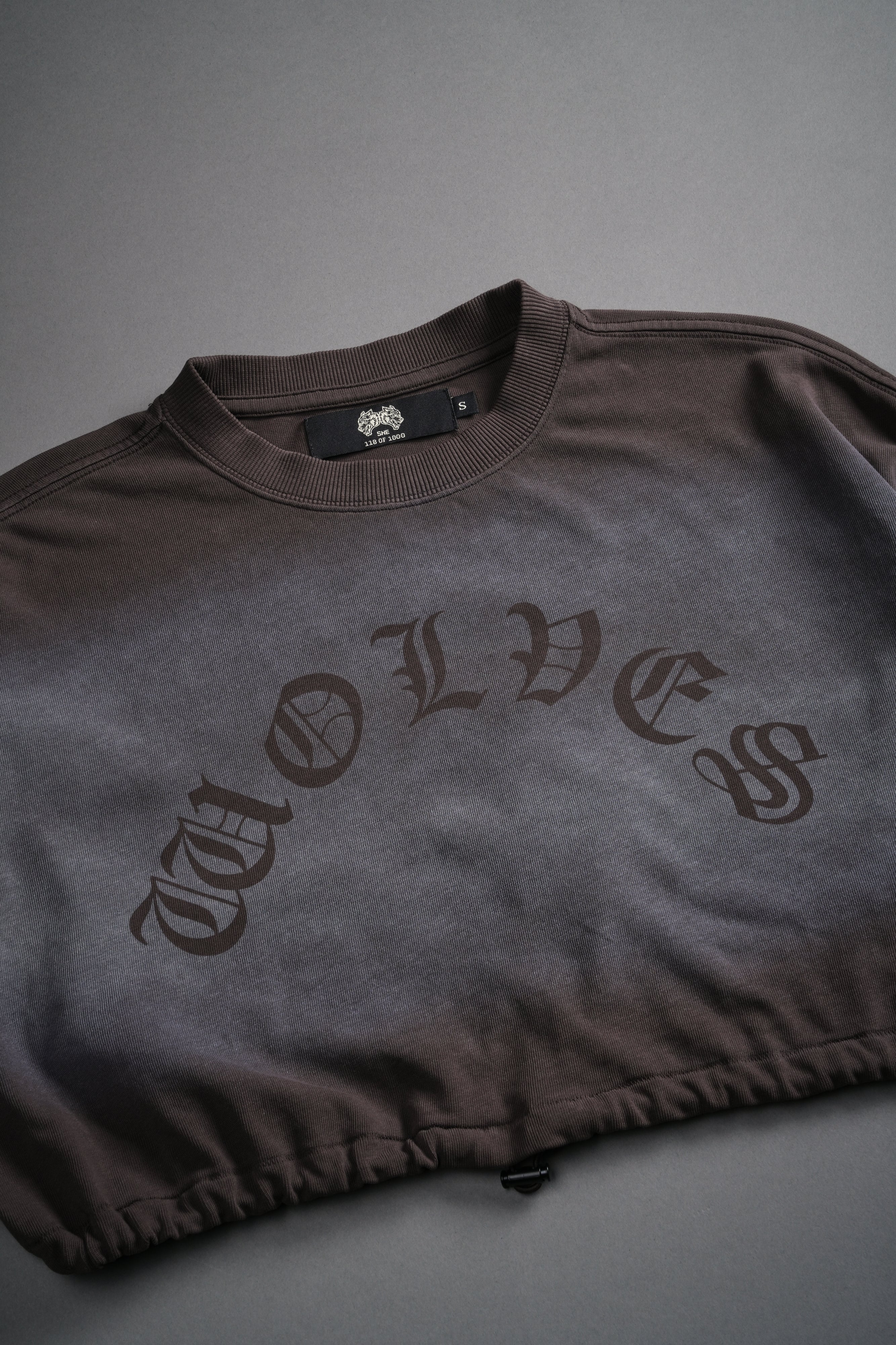 Chopper Bungee Cropped Tee in Darc Brown Horizon Sun Fade