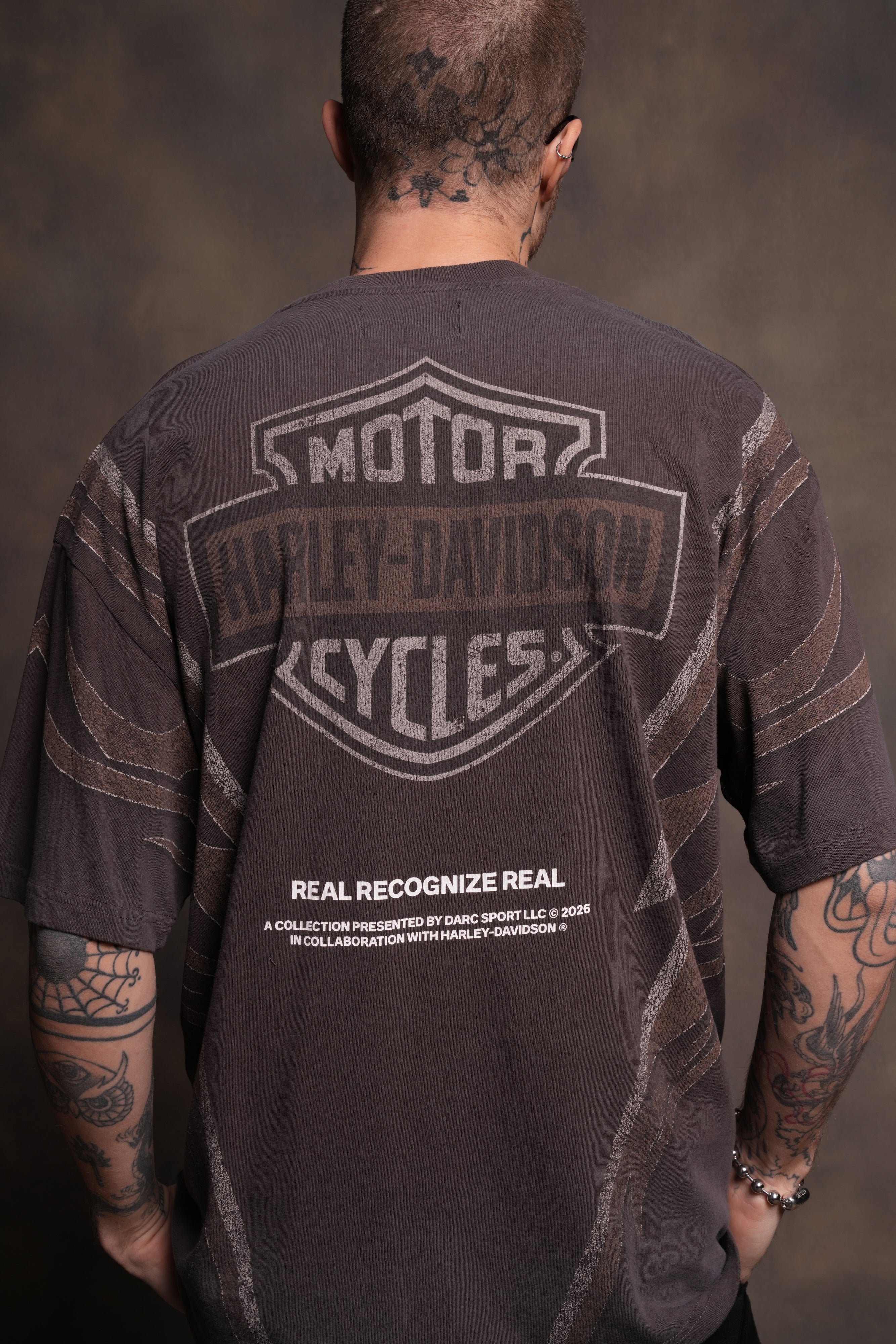 Real Recognize Real Unisex Premium Oversized Tee in Darc Brown Drift Wash