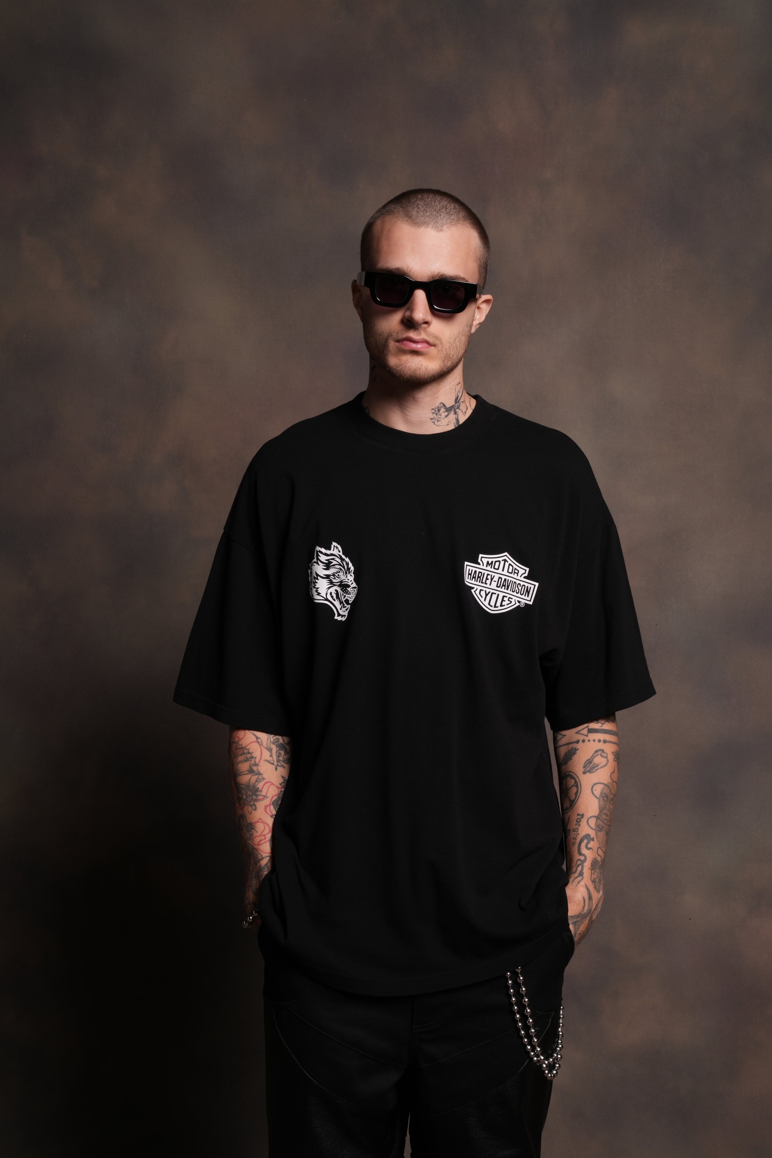 『Harley TEE BLACK XL』 Harley-Davidson Wolves 