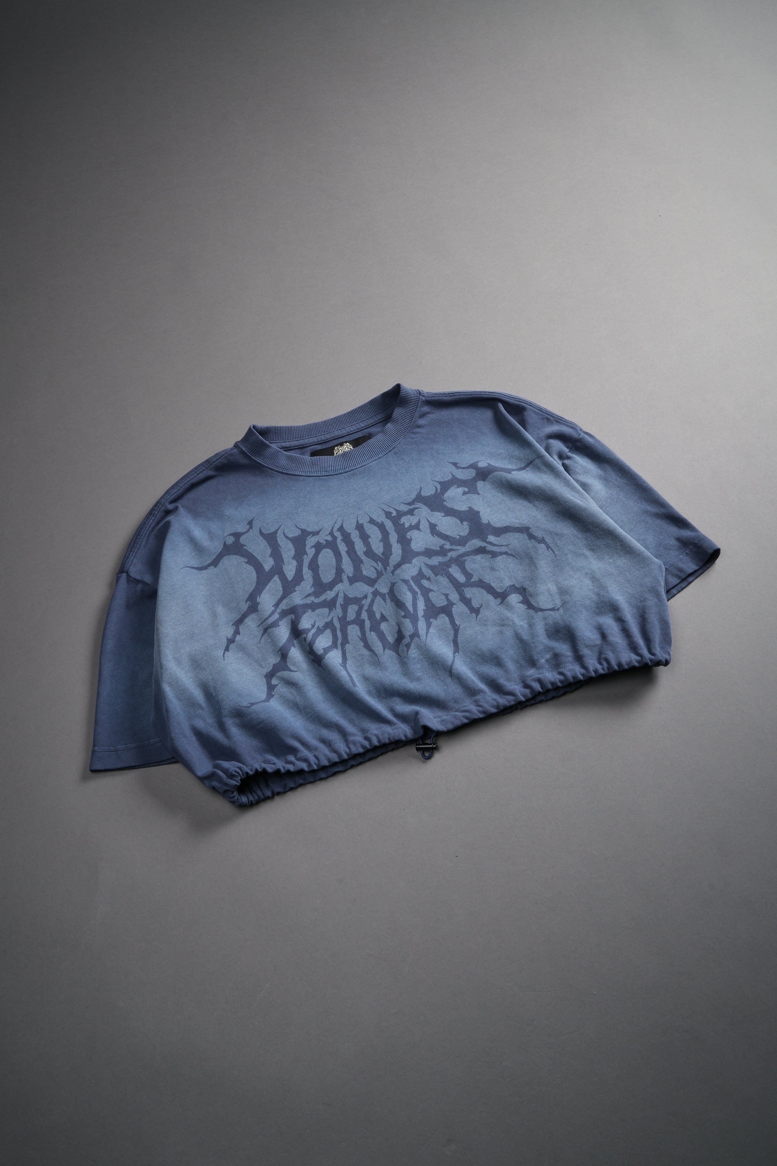 Forged From Iron Bungee Cropped Tee in Denim Horizon Sun Fade