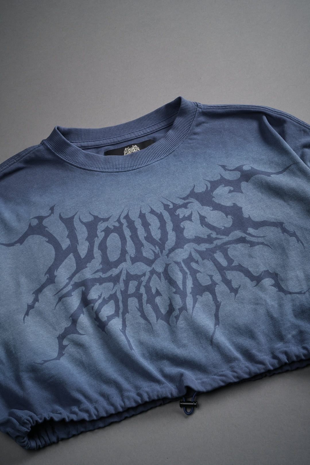Forged From Iron Bungee Cropped Tee in Denim Horizon Sun Fade