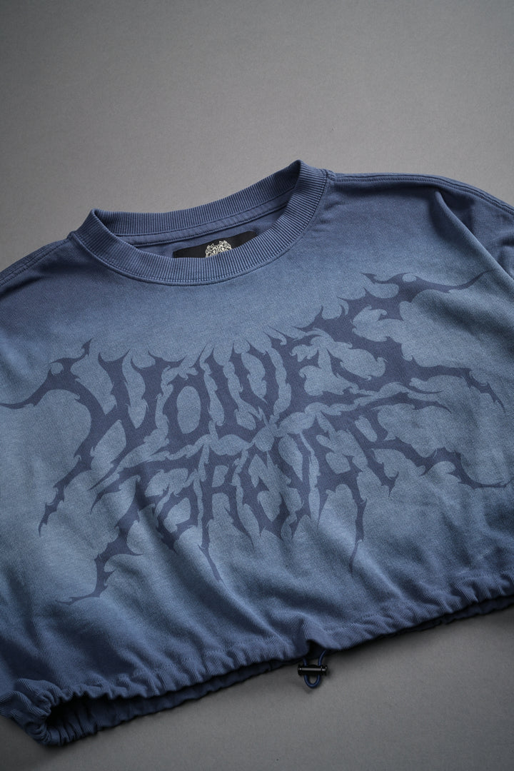 Forged From Iron Bungee Cropped Tee in Denim Horizon Sun Fade